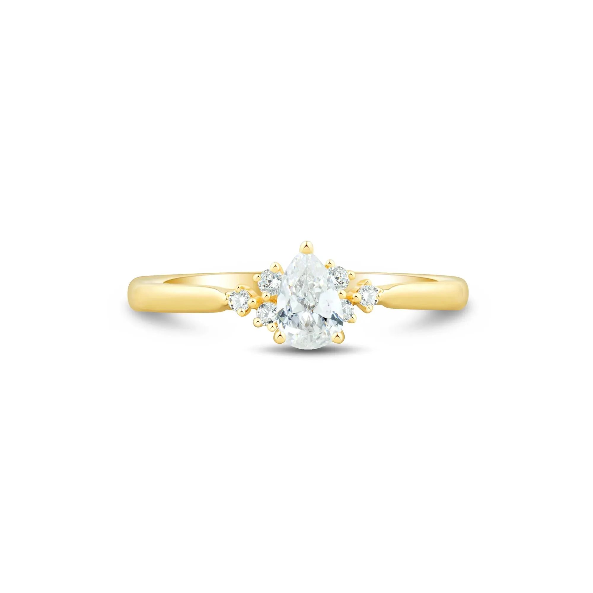 3/8 CT. Tw. Lab Grown Diamond Promise Ring 10K Yellow Gold Size 9.5 1mm