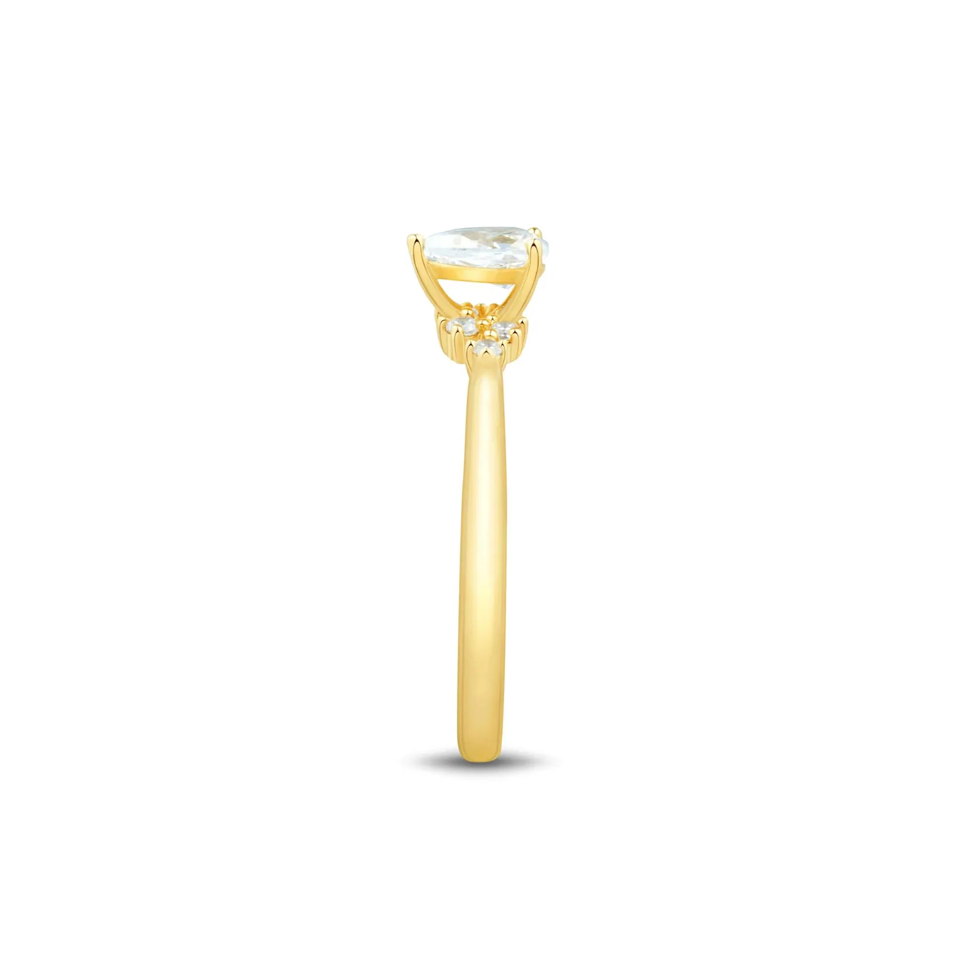 3/8 CT. Tw. Lab Grown Diamond Promise Ring 10K Yellow Gold Size 9.5 1mm - Image 3