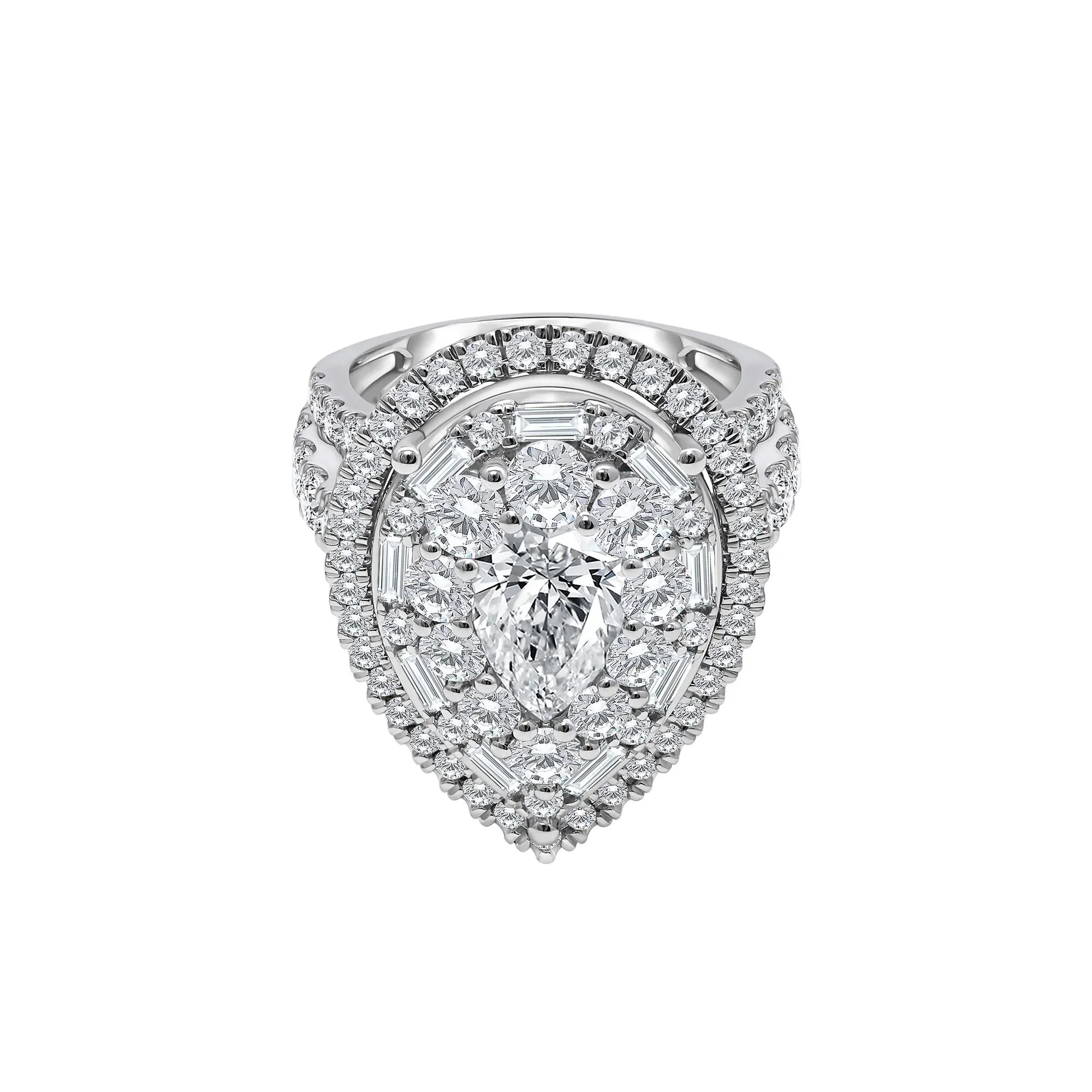 5 CT. Tw. Lab Grown Diamond Composite Ring 10K White Gold Size 6.5