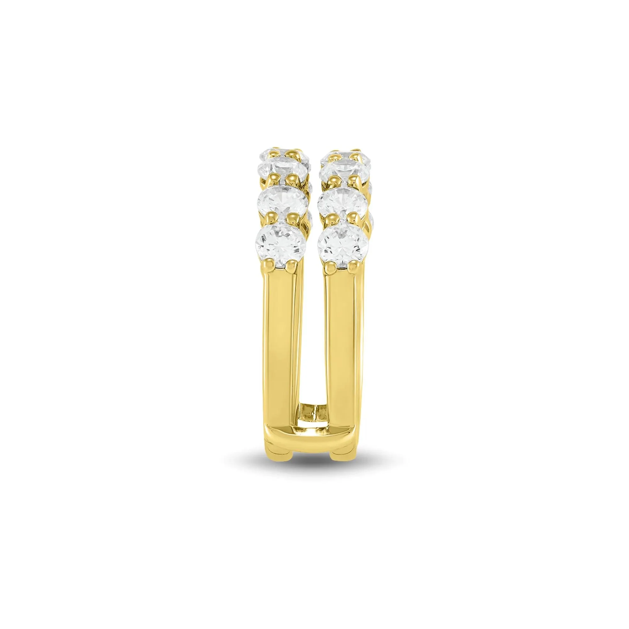 2 CT. Tw. Lab Grown Diamond Ring Enhancer 14K Yellow Gold Round Brilliant Cut Size 5 1mm - Image 3
