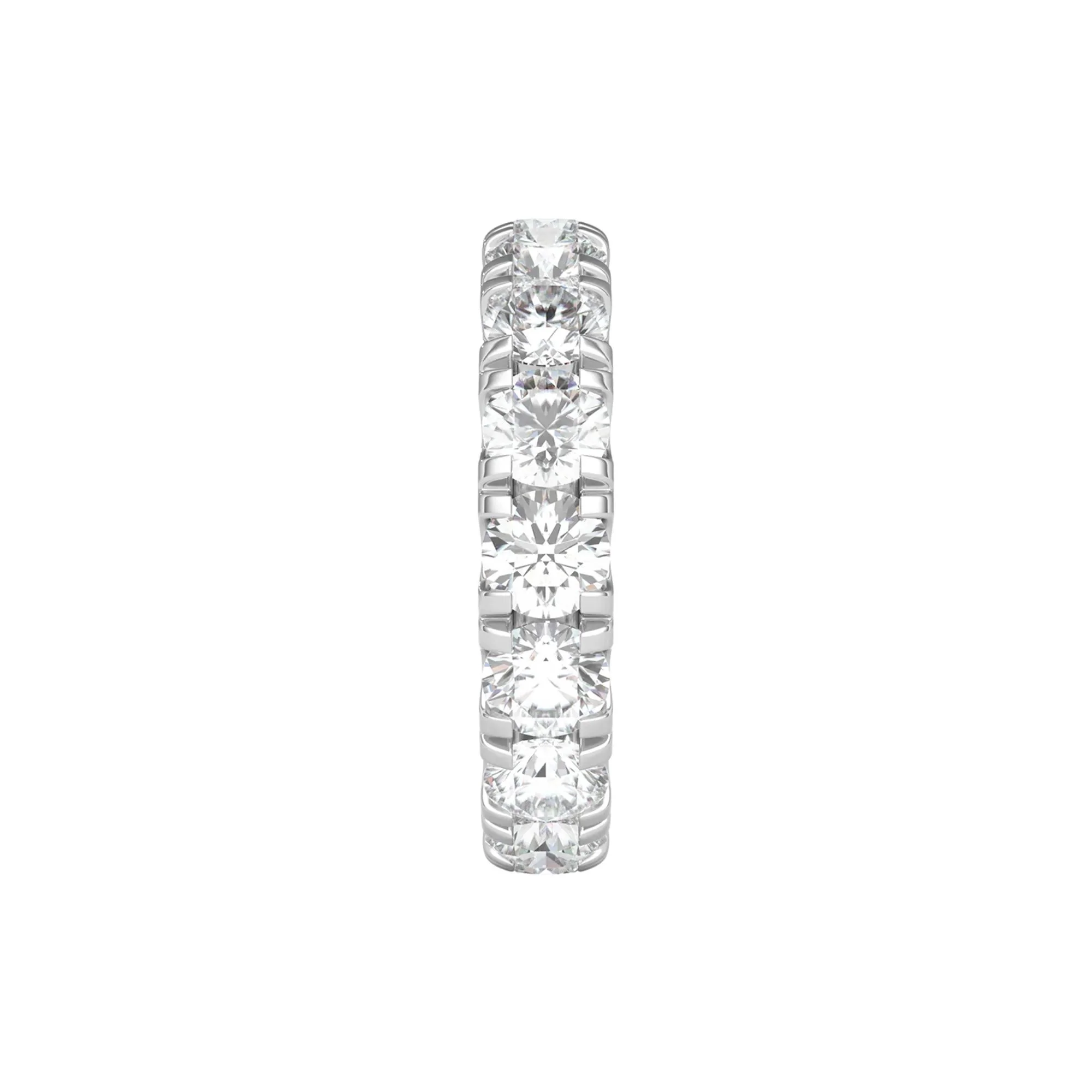 5 CT. Tw. Lab Grown Diamond Comfort Fit Eternity Band Ring Platinum Round Brilliant Cut White Size 5.5 2mm - Image 3