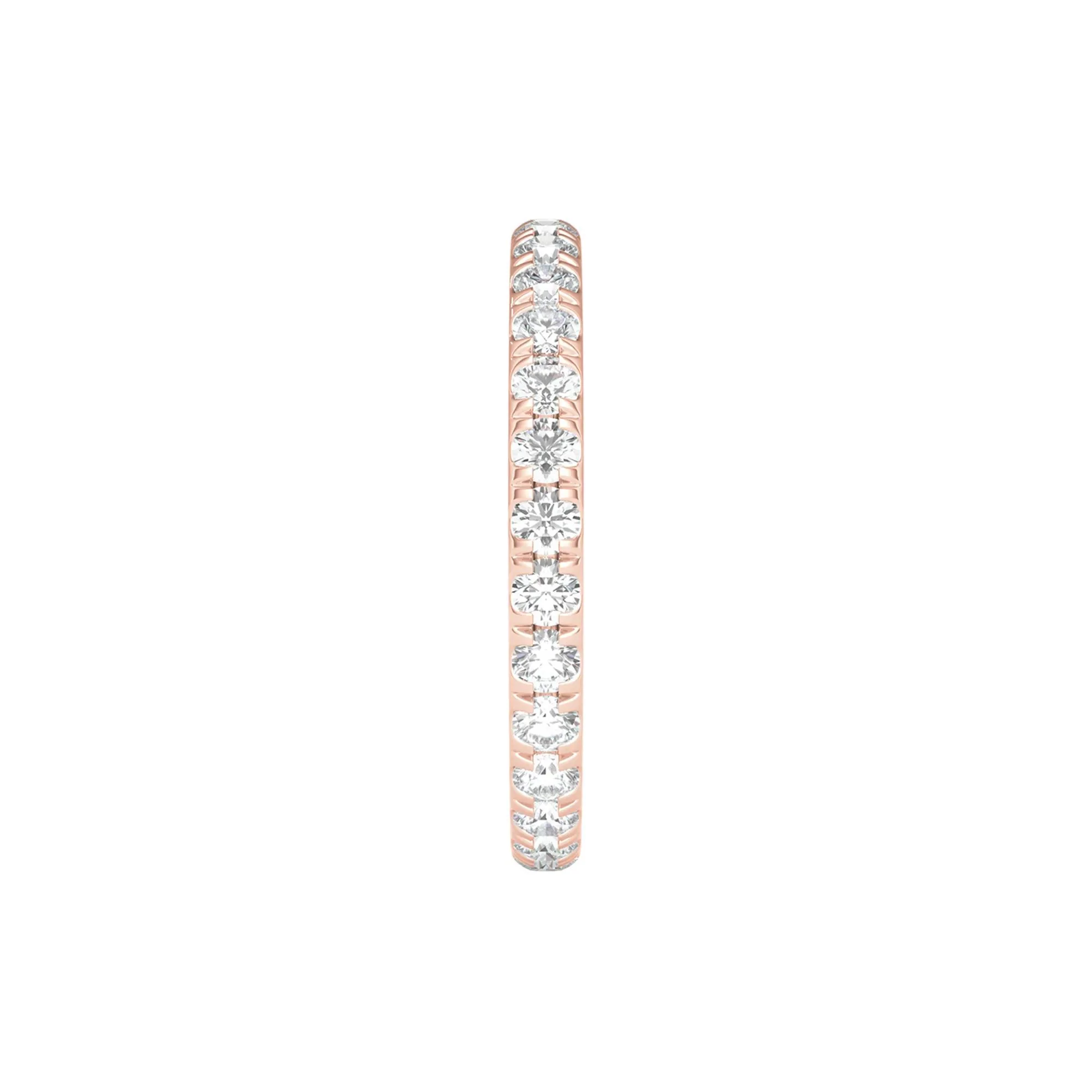 1 CT. Tw. Lab Grown Diamond Comfort Fit Eternity Band Ring 14K Rose Gold Round Brilliant Cut Size 5 2mm - Image 3