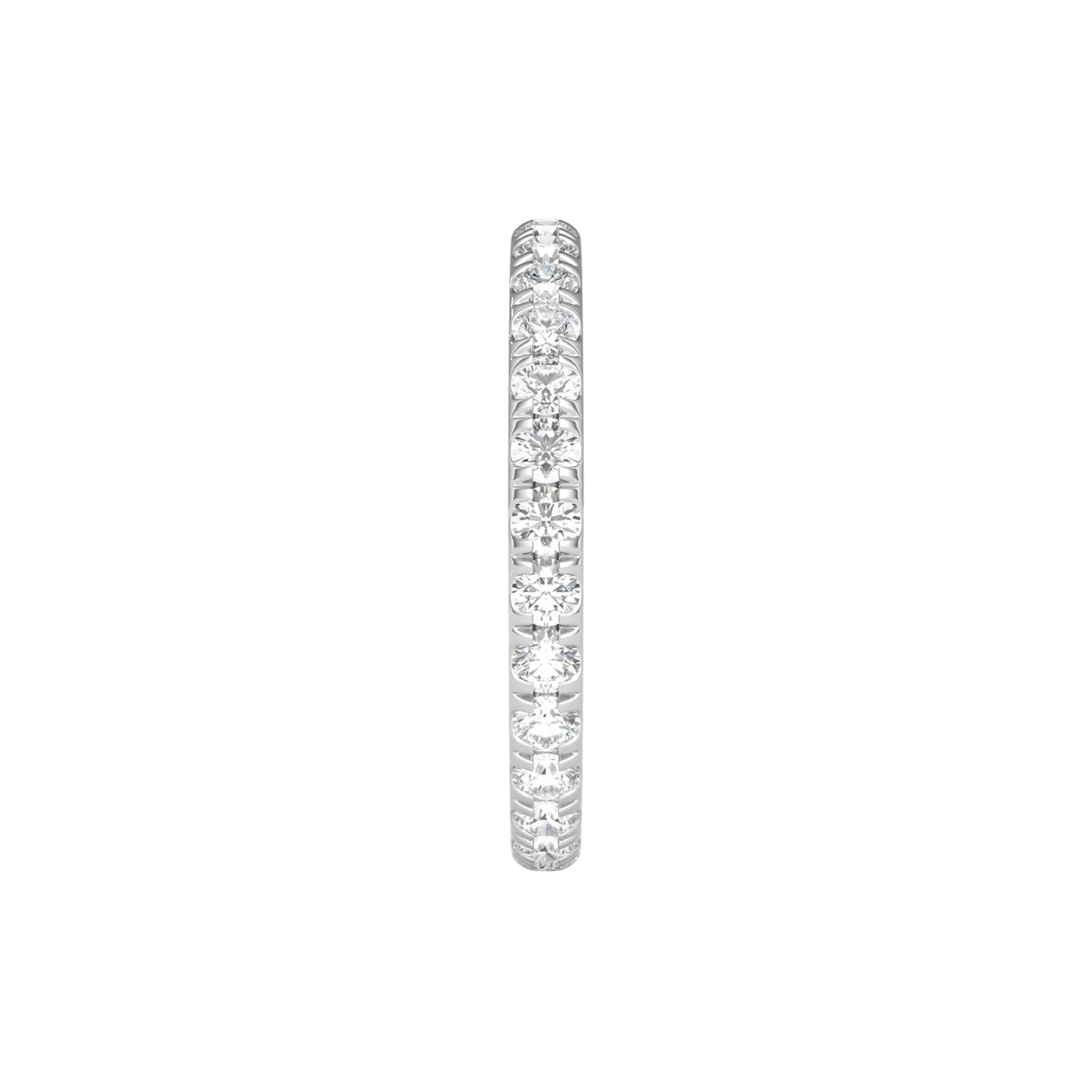 1 CT. Tw. Lab Grown Diamond Comfort Fit Eternity Band Ring Platinum Round Brilliant Cut White Size 4.5 2mm - Image 3