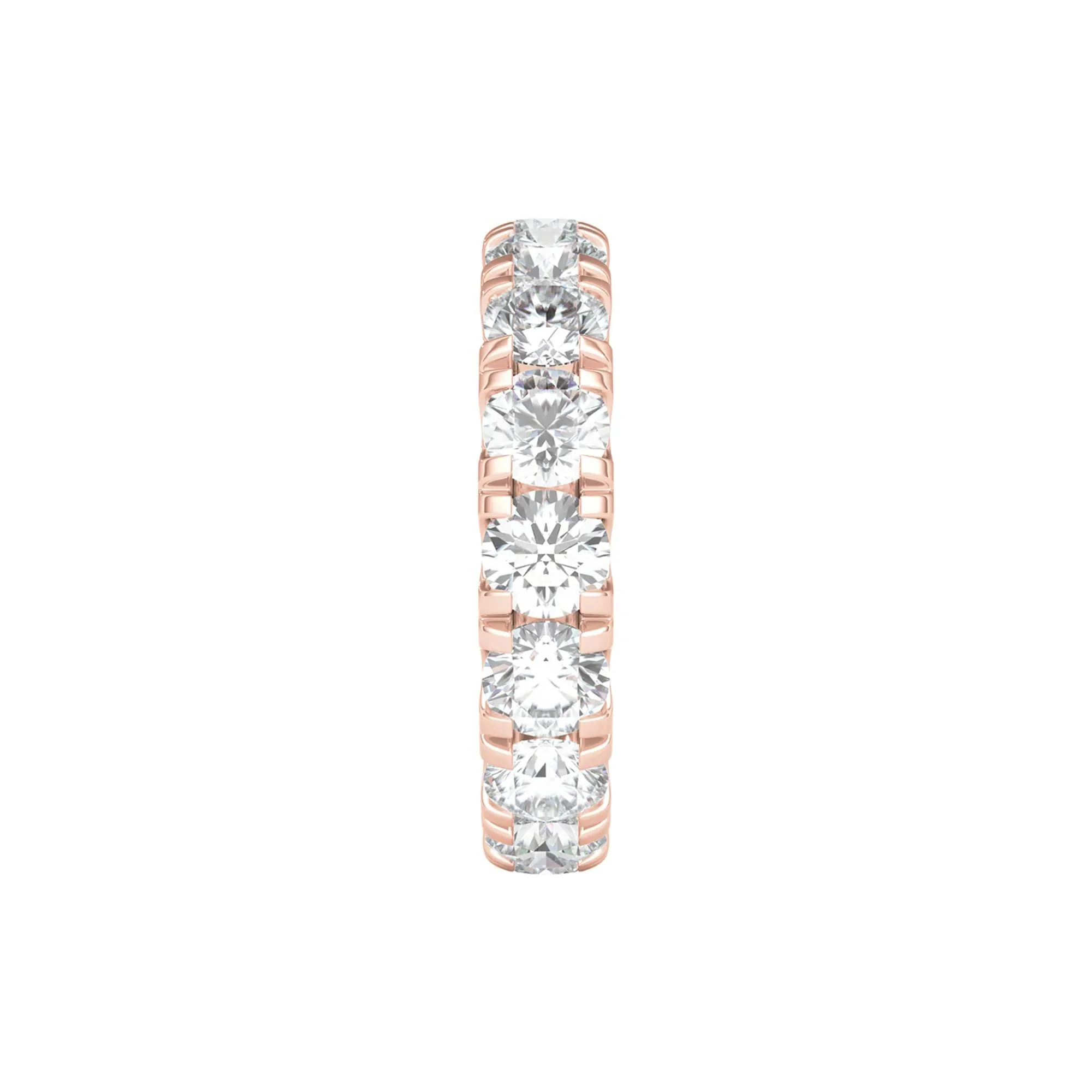 5 CT. Tw. Lab Grown Diamond Comfort Fit Eternity Band Ring 14K Rose Gold Round Brilliant Cut Size 5.5 2mm - Image 3