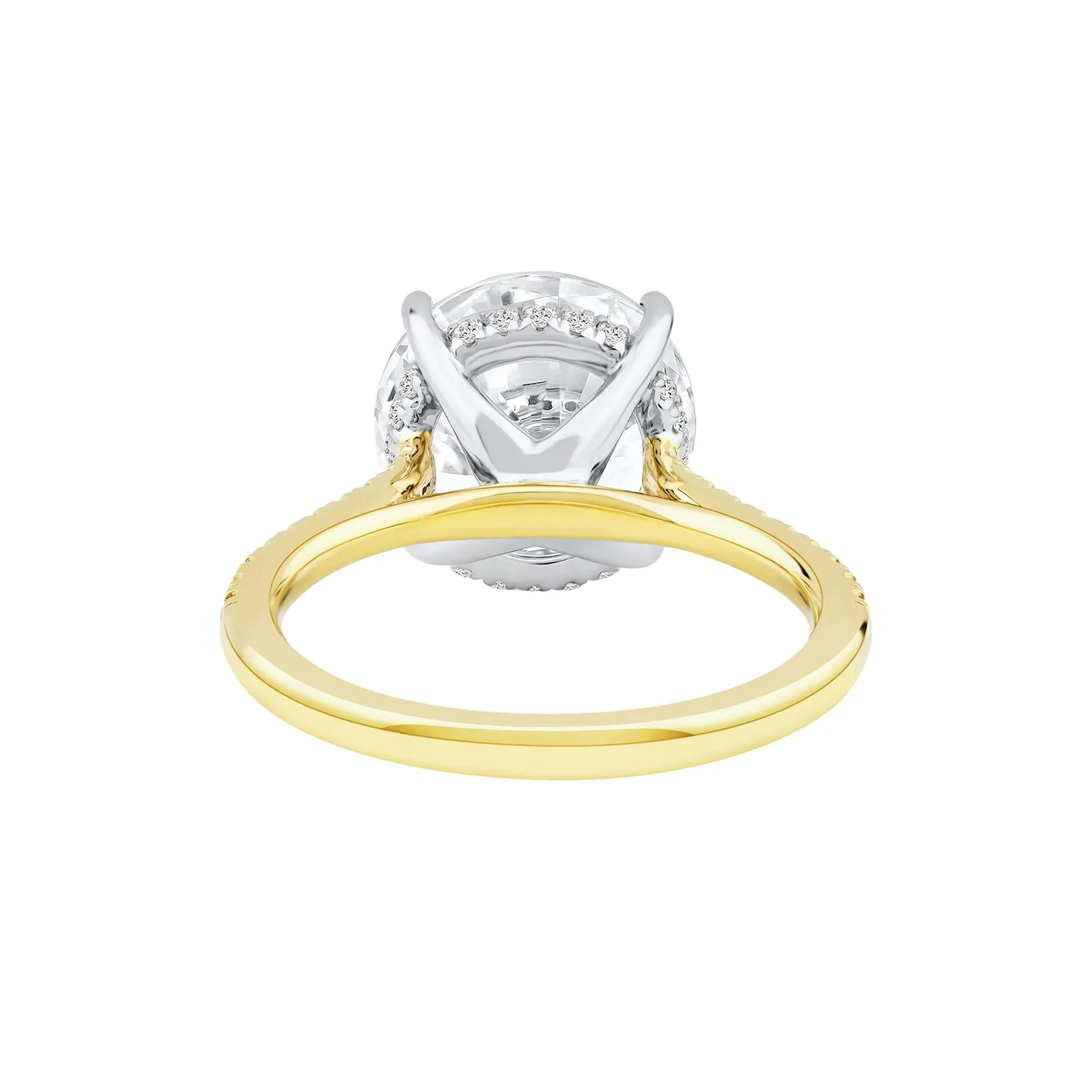 5 1/3 CT. Tw. Lab Grown Diamond Round Engagement Ring 14K Yellow Gold Round Brilliant Cut Size 6 2mm - Image 4