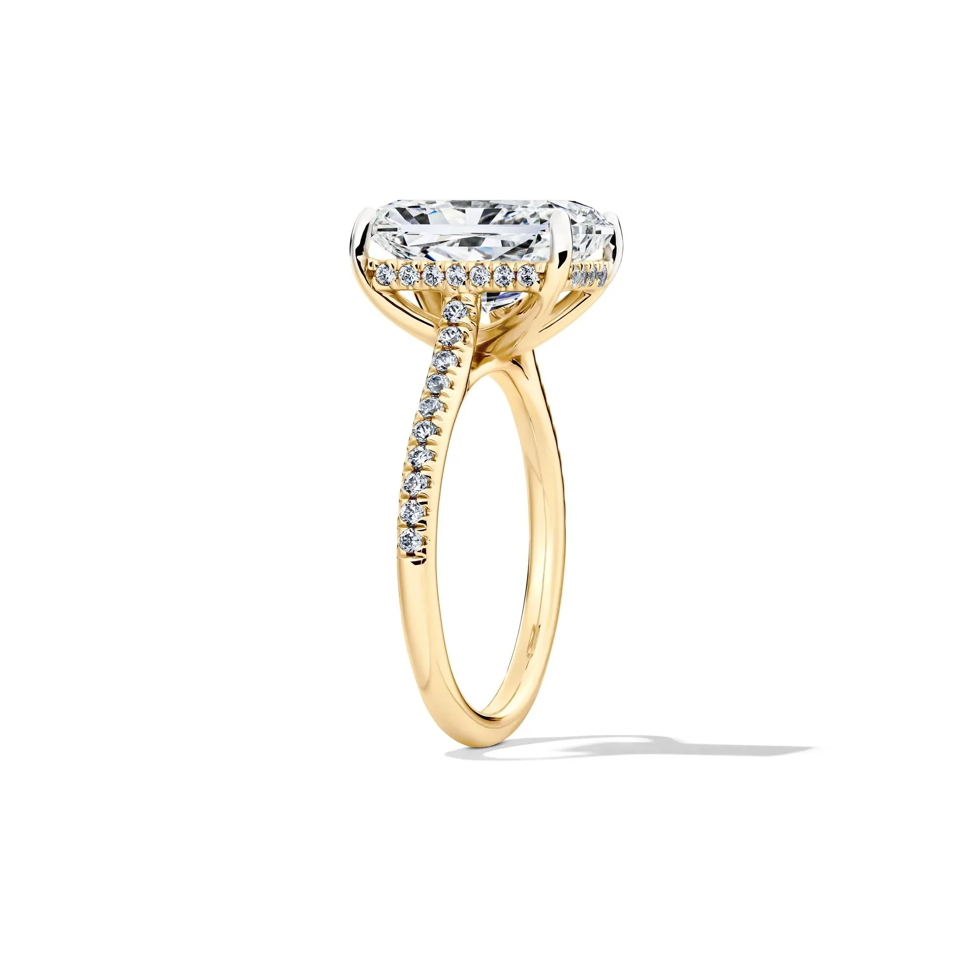 5 1/3 CT. Tw. Lab Grown Radiant-Cut Engagement Ring 14K Yellow Gold Size 6.5 2mm - Image 3