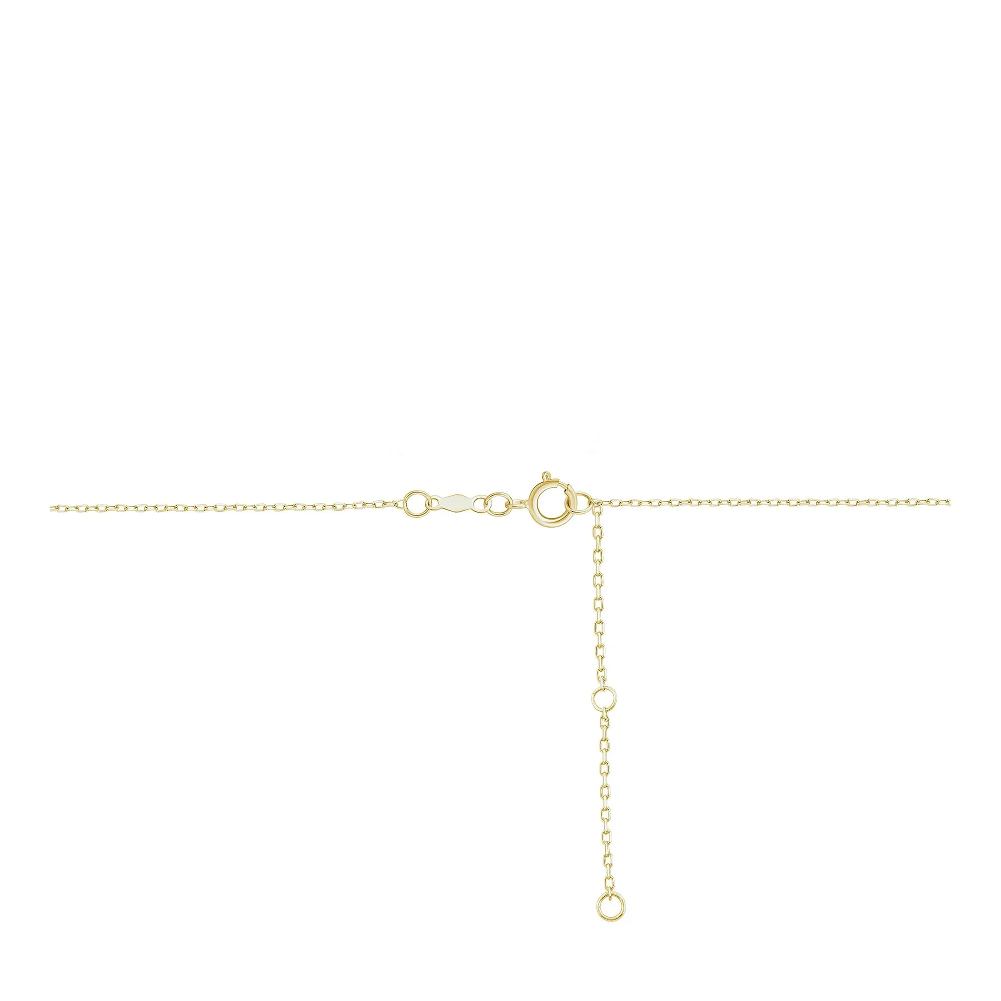 1 CT. Tw. Ruby and Diamond Halo Pendant Necklace 10K Yellow Gold Size 16.5" - Image 3