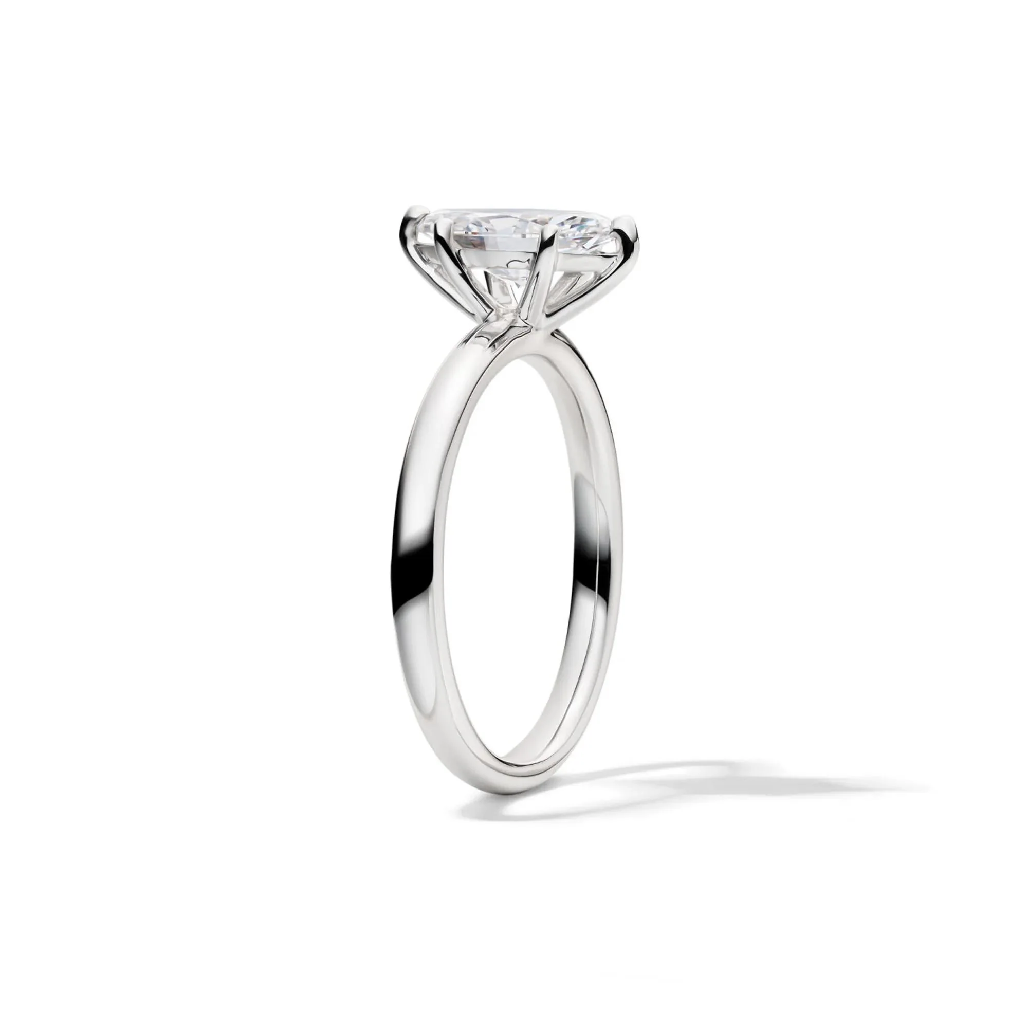 Lab Grown Diamond Marquise Engagement Ring Solitaire Platinum (1 CT.) White Size 5 2mm - Image 3