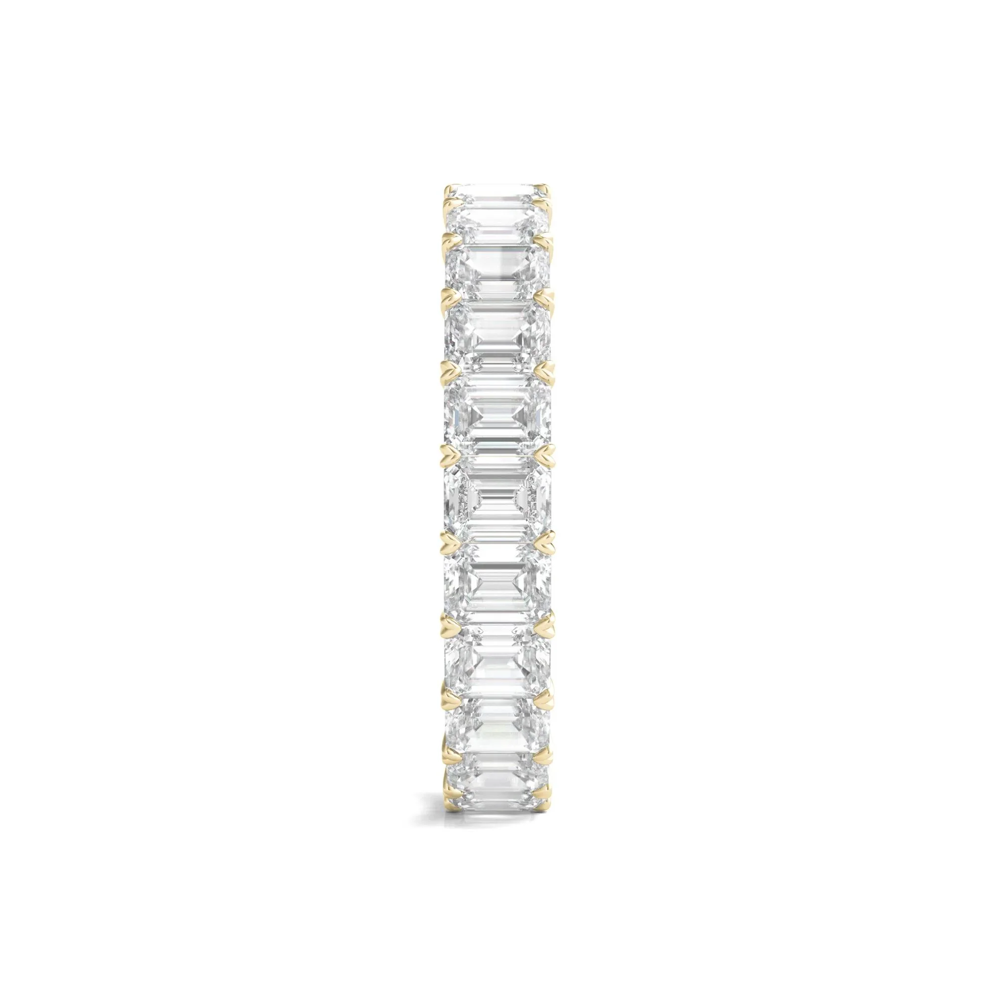 3 CT. Tw. Lab Grown Emerald-Cut Diamond Eternity Band Ring 14K Yellow Gold Size 5.5 3mm - Image 3