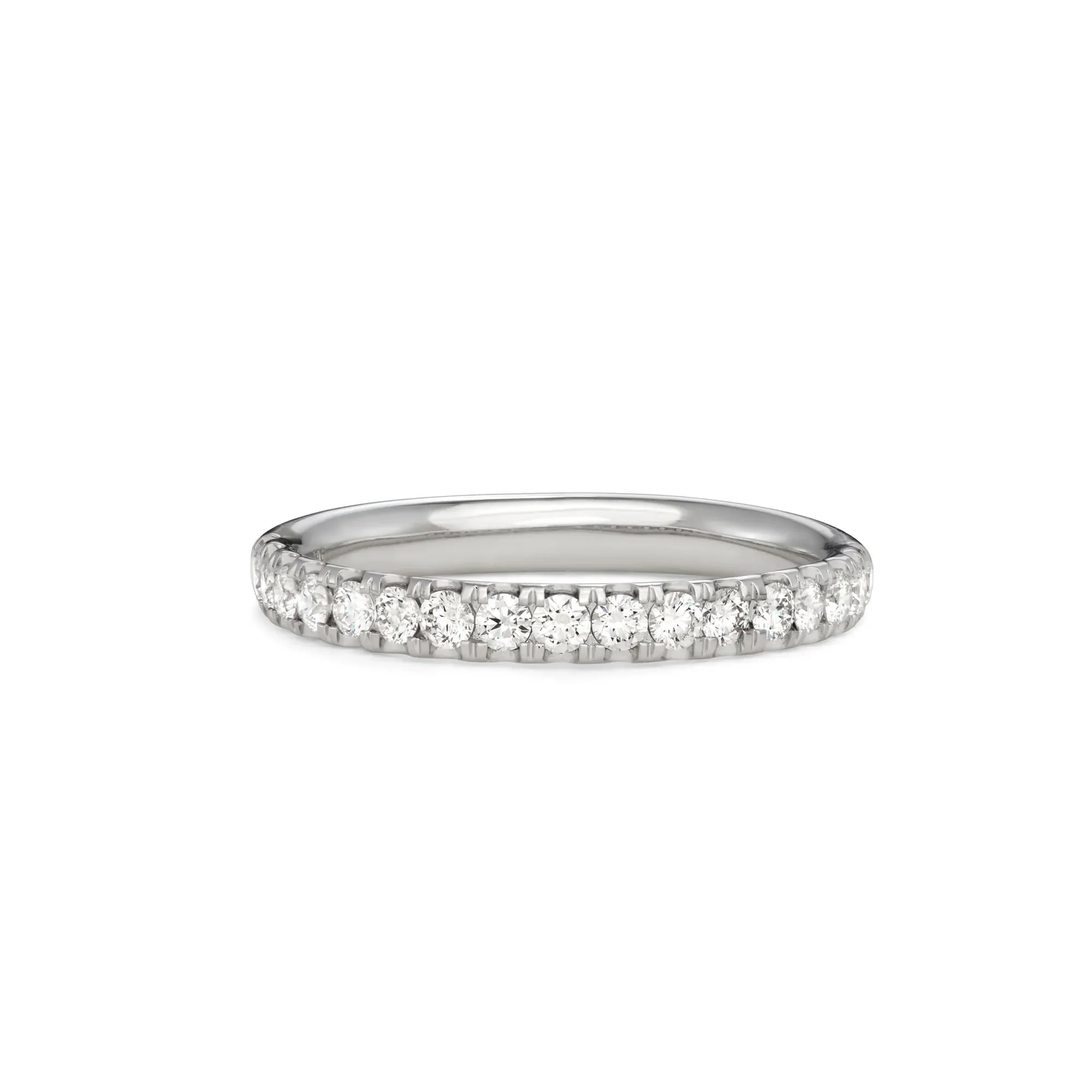 1/2 CT. Tw. Lab Grown Diamond Anniversary Band Ring Platinum Round Brilliant Cut White Size 7 2mm