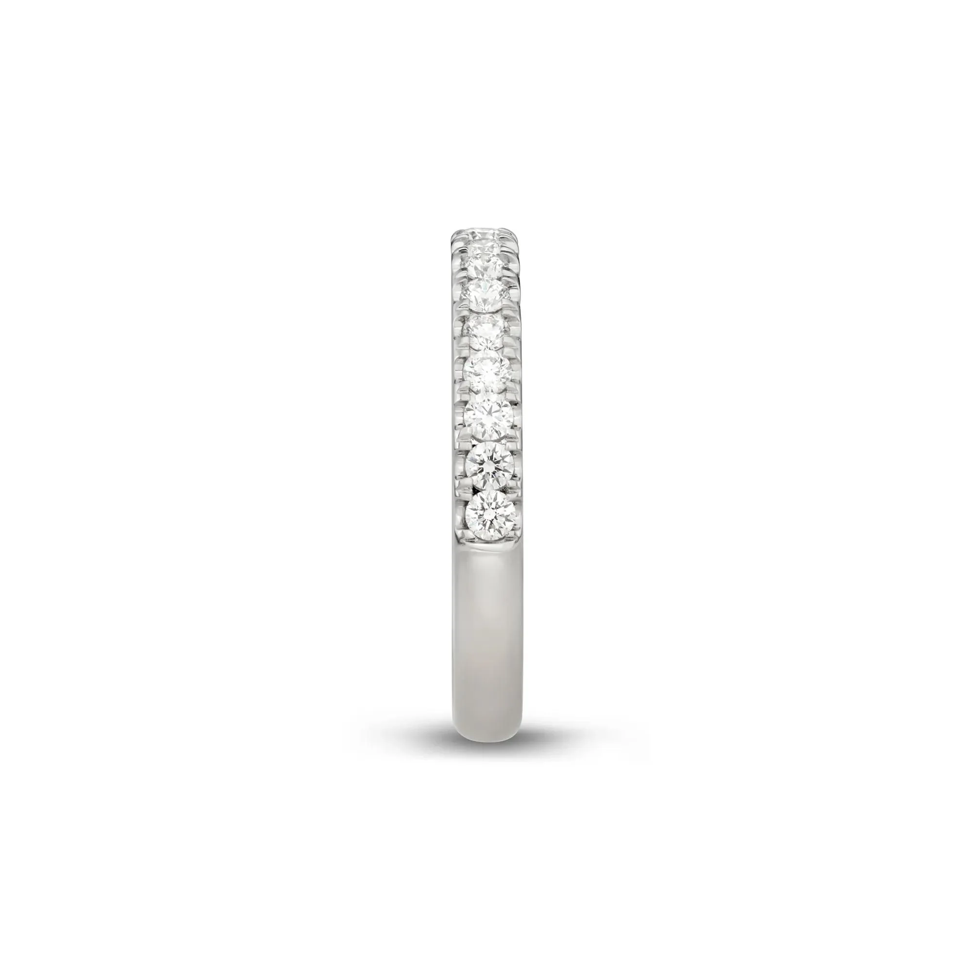1/2 CT. Tw. Lab Grown Diamond Anniversary Band Ring Platinum Round Brilliant Cut White Size 8 2mm - Image 3