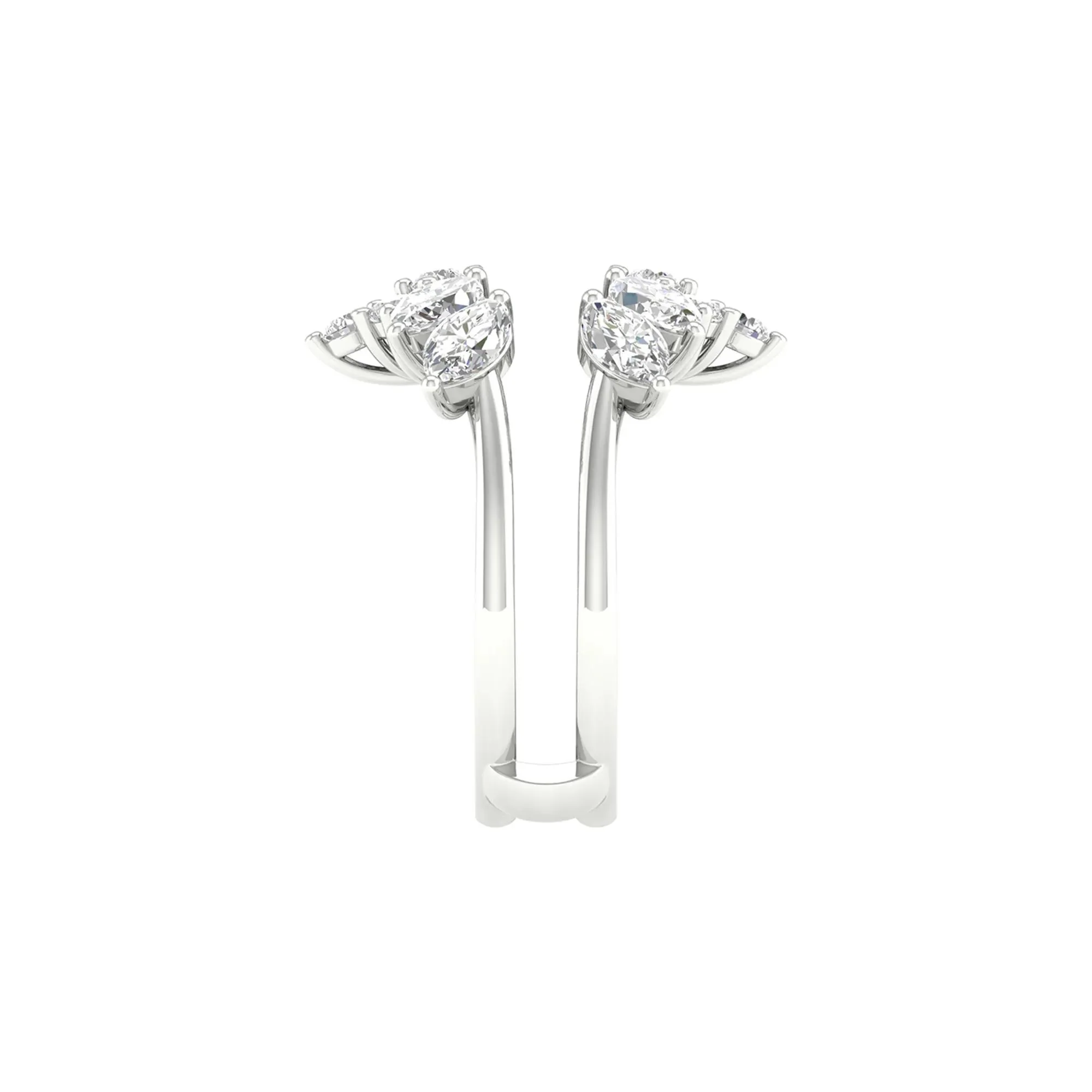 2 CT. Tw. Lab Grown Diamond Insert 14K White Gold Ring Round Brilliant Cut Size 8.5 - Image 3