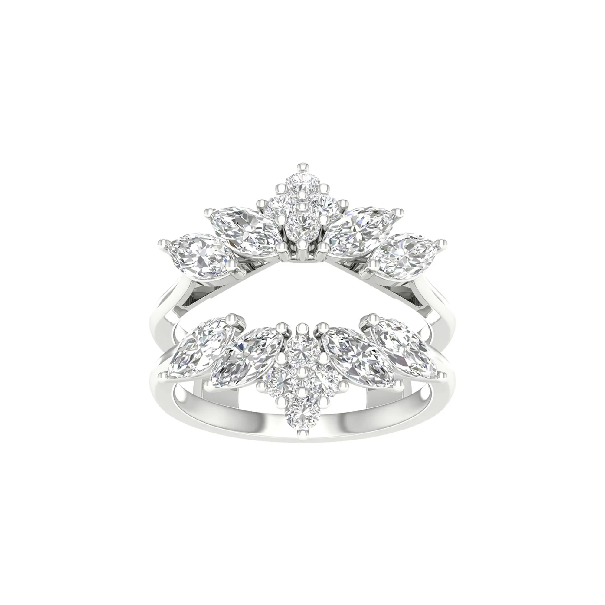 2 CT. Tw. Lab Grown Diamond Insert 14K White Gold Ring Round Brilliant Cut Size 8.5 - Image 4
