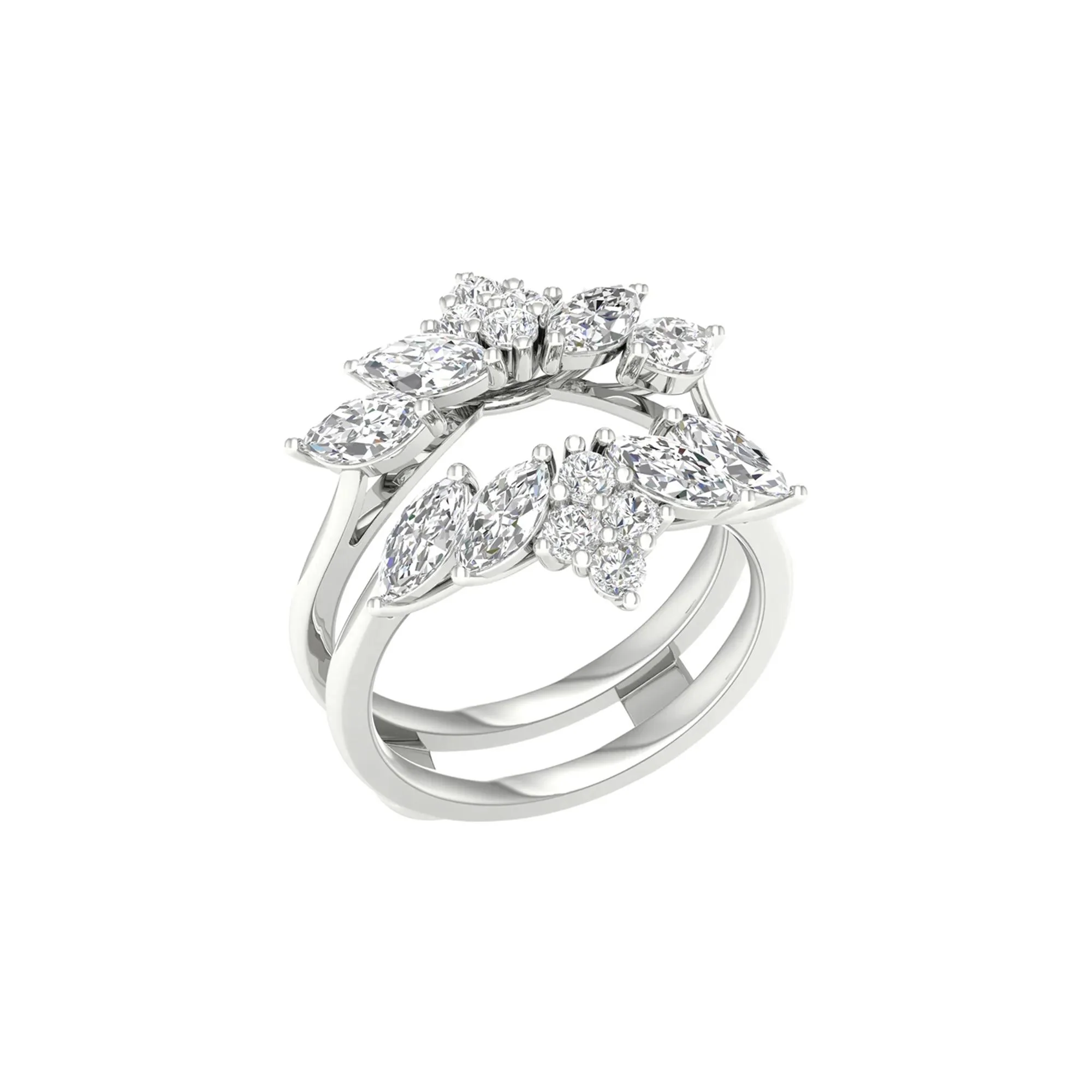 2 CT. Tw. Lab Grown Diamond Insert 14K White Gold Ring Round Brilliant Cut Size 8.5 - Image 5