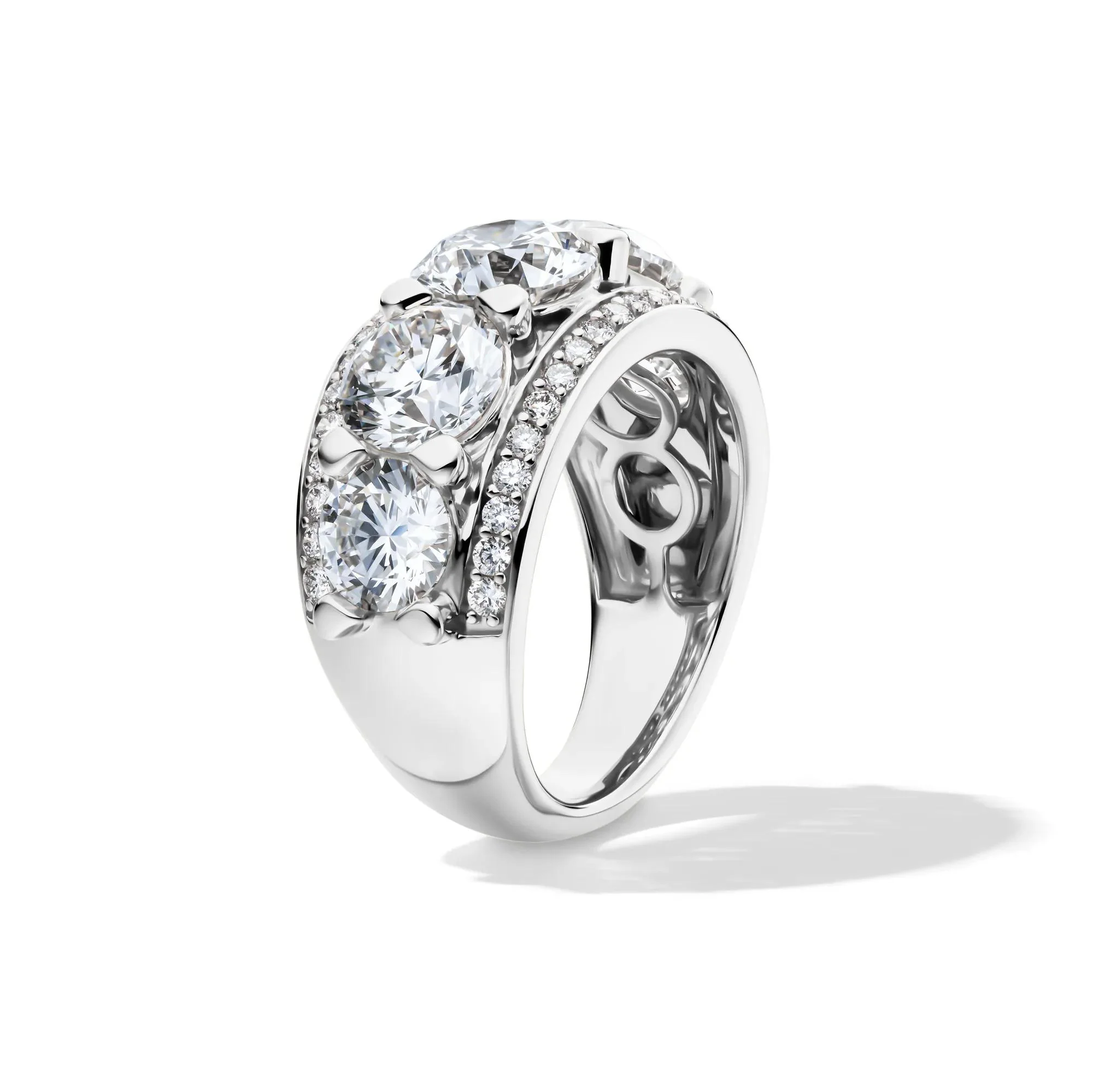 6 CT. Tw. Lab Grown Diamond Multi-Row Anniversary Band Ring 14K White Gold Size 7.5 - Image 3