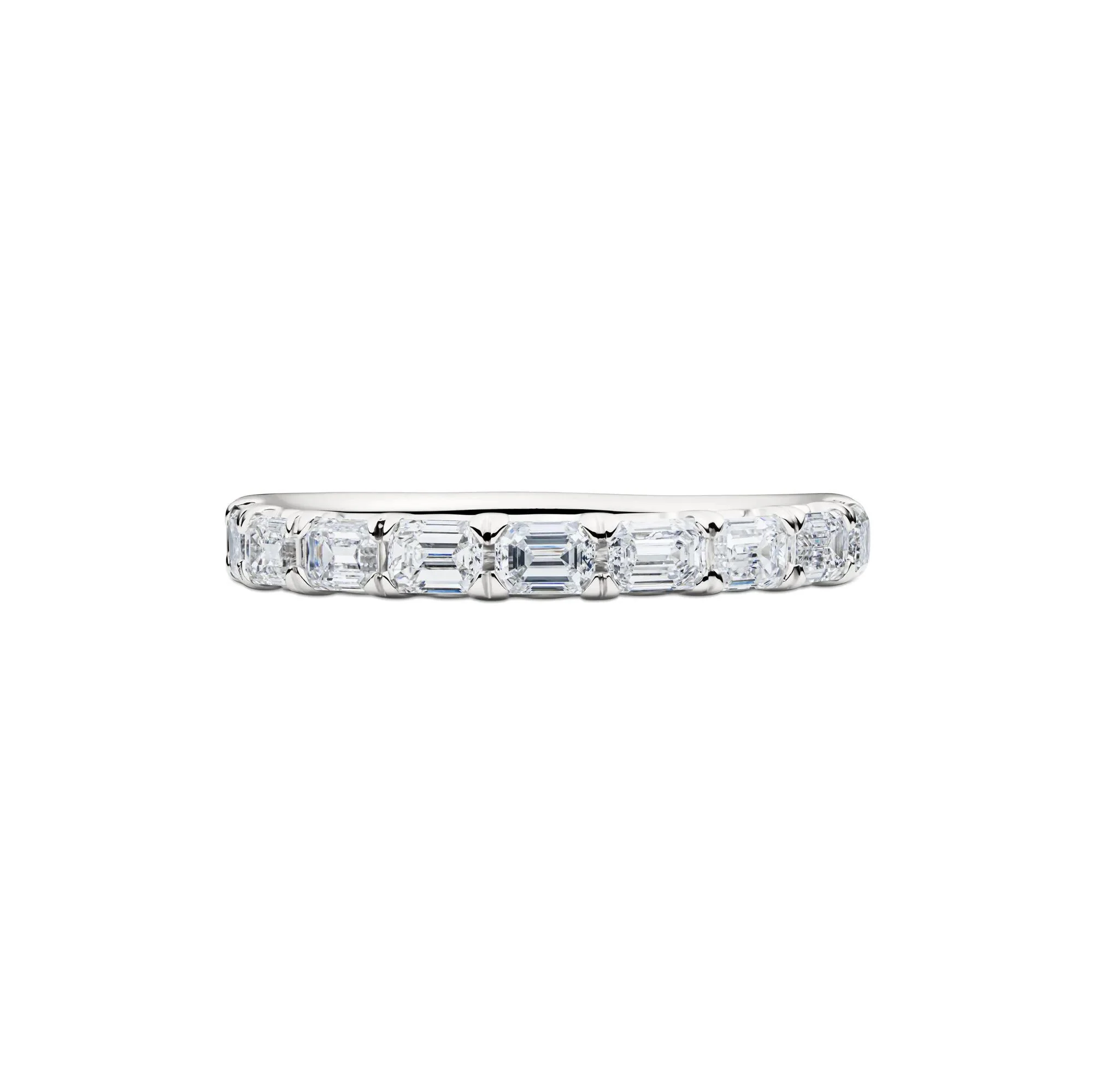 1 CT. Tw. Lab Grown Diamond East-West Band Ring Platinum White Size 6 3.5mm