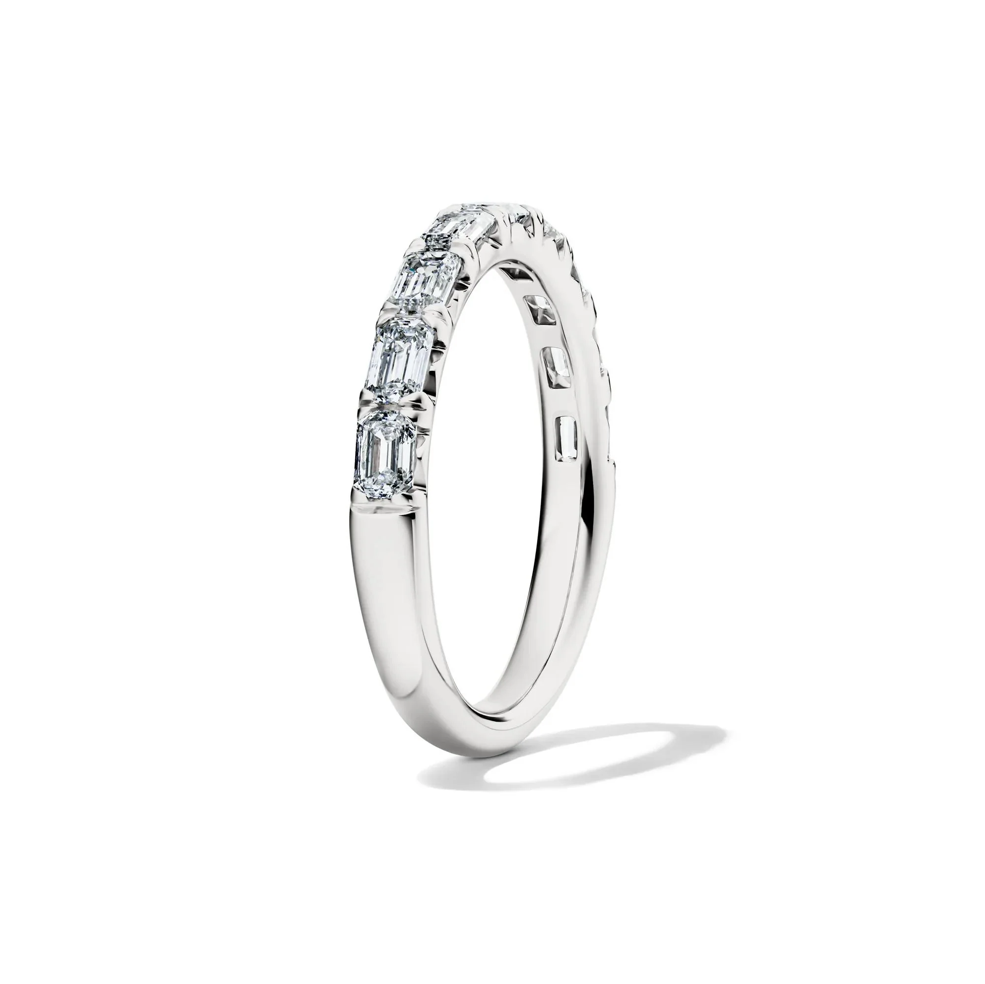 1 CT. Tw. Lab Grown Diamond East-West Band Ring Platinum White Size 6 3.5mm - Image 3