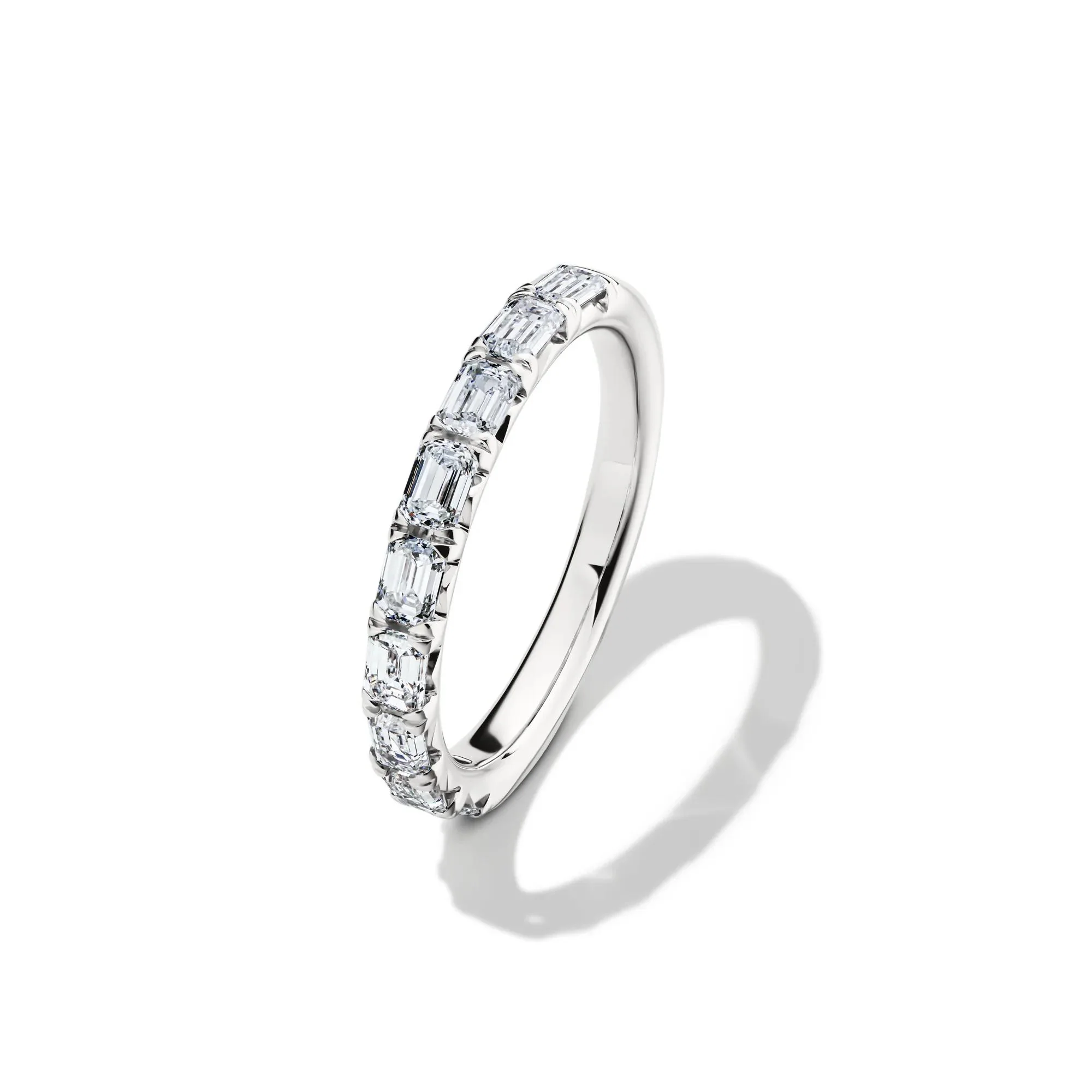 1 CT. Tw. Lab Grown Diamond East-West Band Ring Platinum White Size 7 3.5mm - Image 4