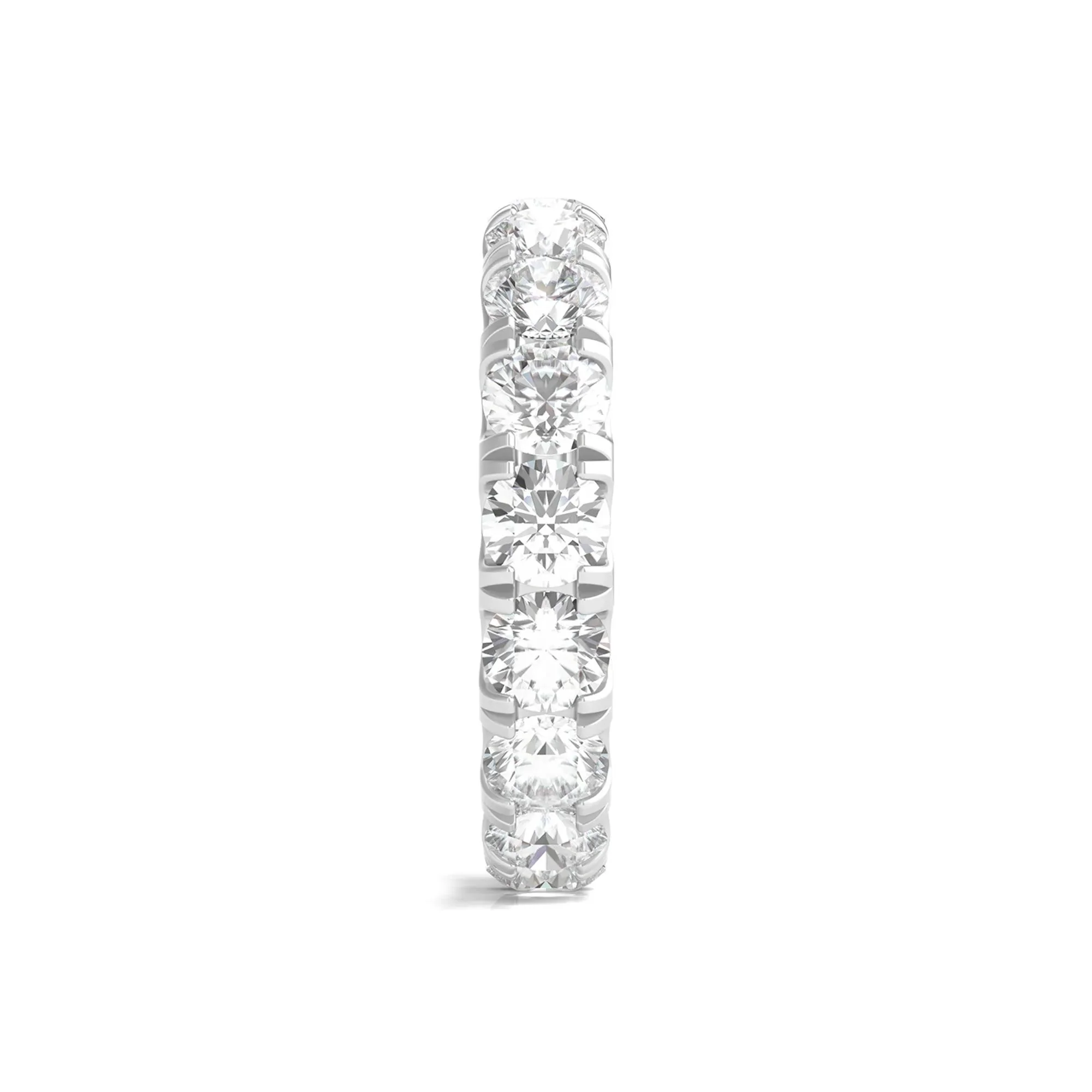 4 CT. Tw. Lab Grown Round Diamond Eternity Band Ring 14K White Gold Round Brilliant Cut Size 4 2mm - Image 3