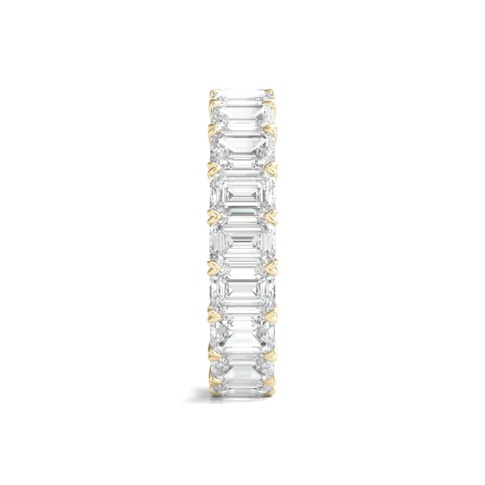5 CT. Tw. Lab Grown Emerald-Cut Diamond Eternity Band Ring 14K Yellow Gold Size 7.5 4mm - Image 3