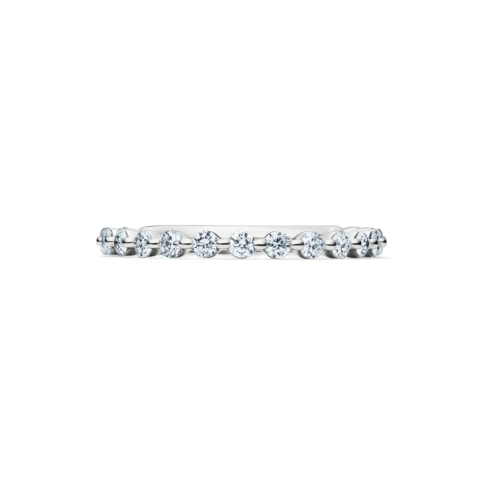 1/2 CT. Tw. Lab Grown Diamond Wedding Band Ring 14K White Gold Round Brilliant Cut Size 7 2mm