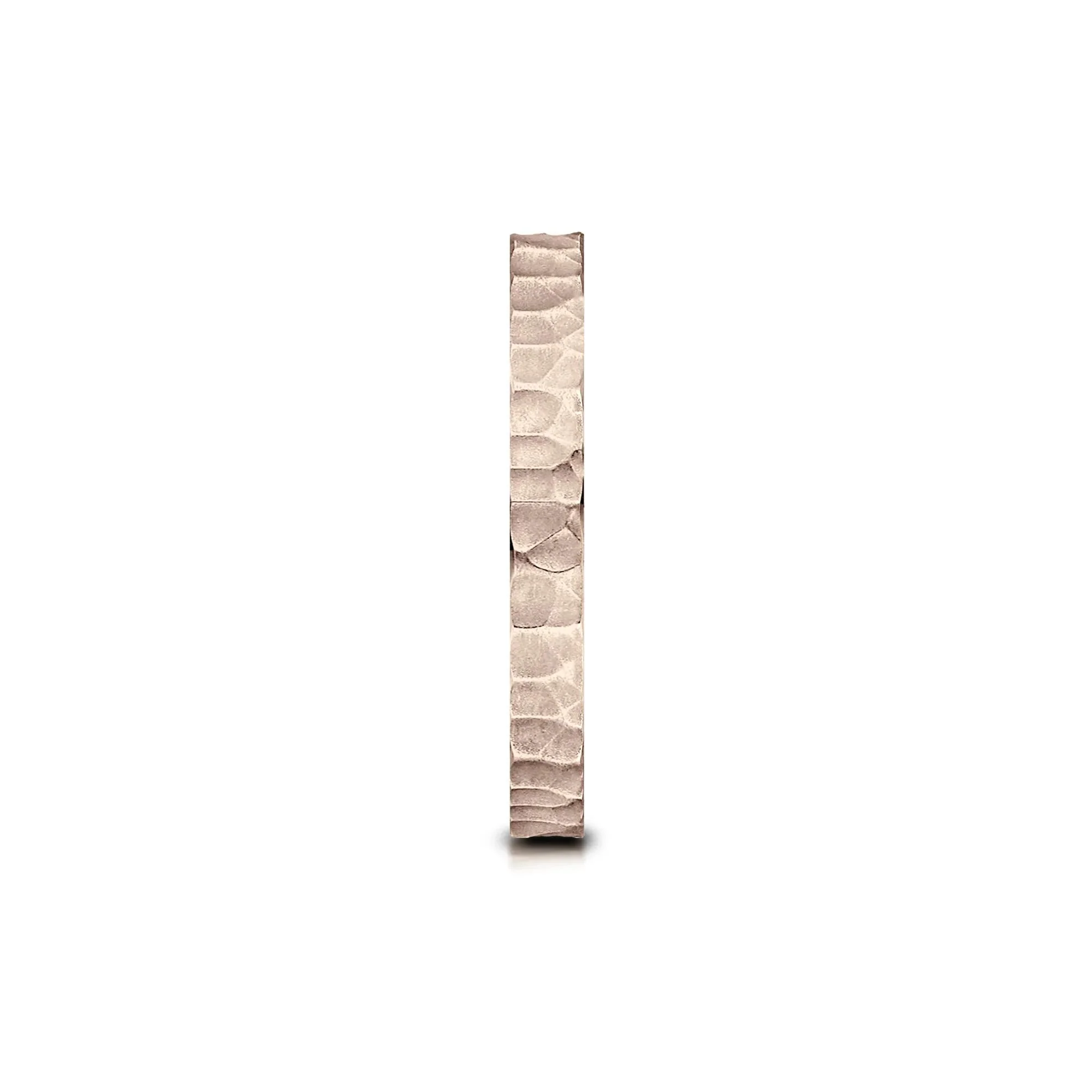 Hammered Band Ring 14K Rose Gold Size 5.5 2mm - Image 3