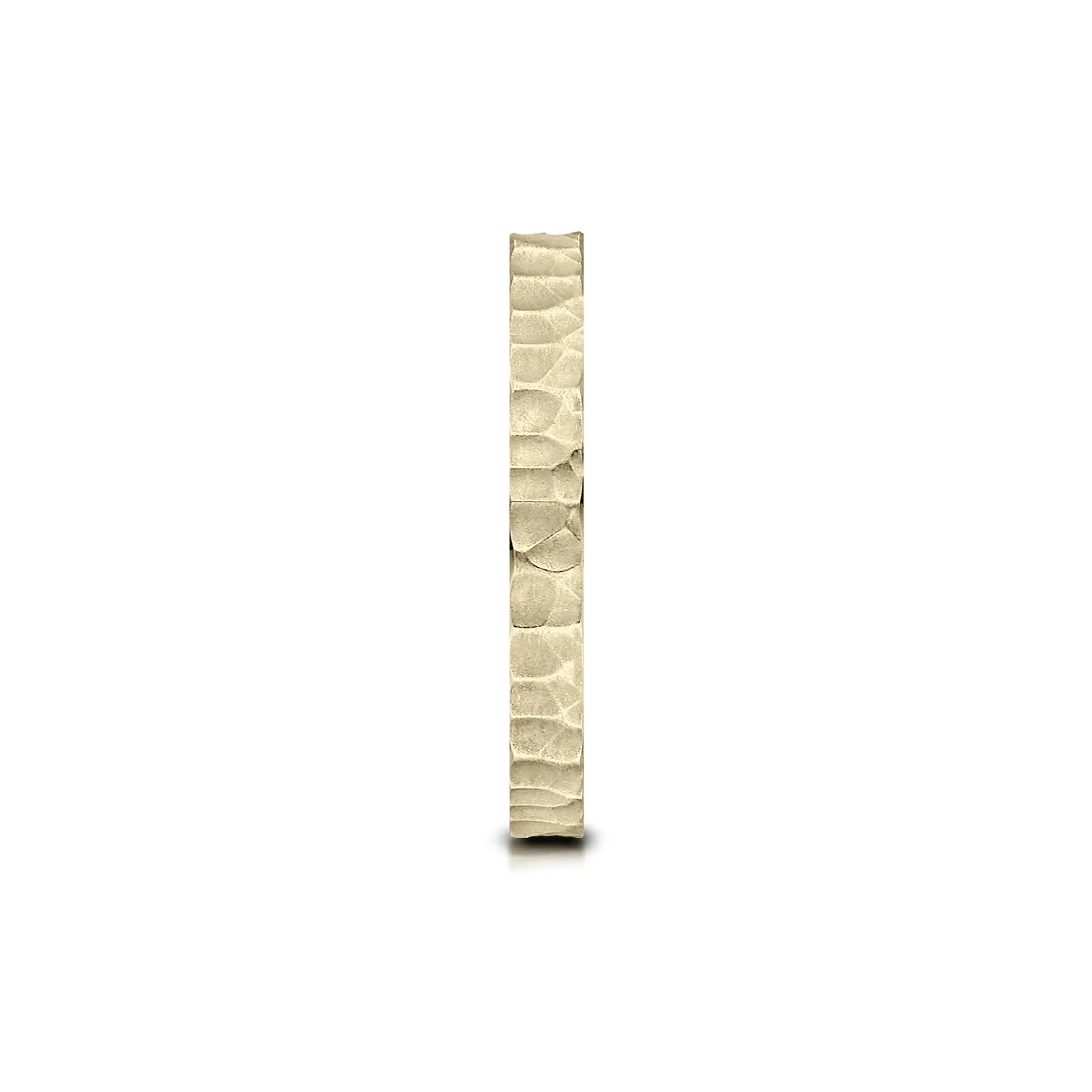 Hammered Band Ring 14K Yellow Gold Size 8.5 2mm - Image 3
