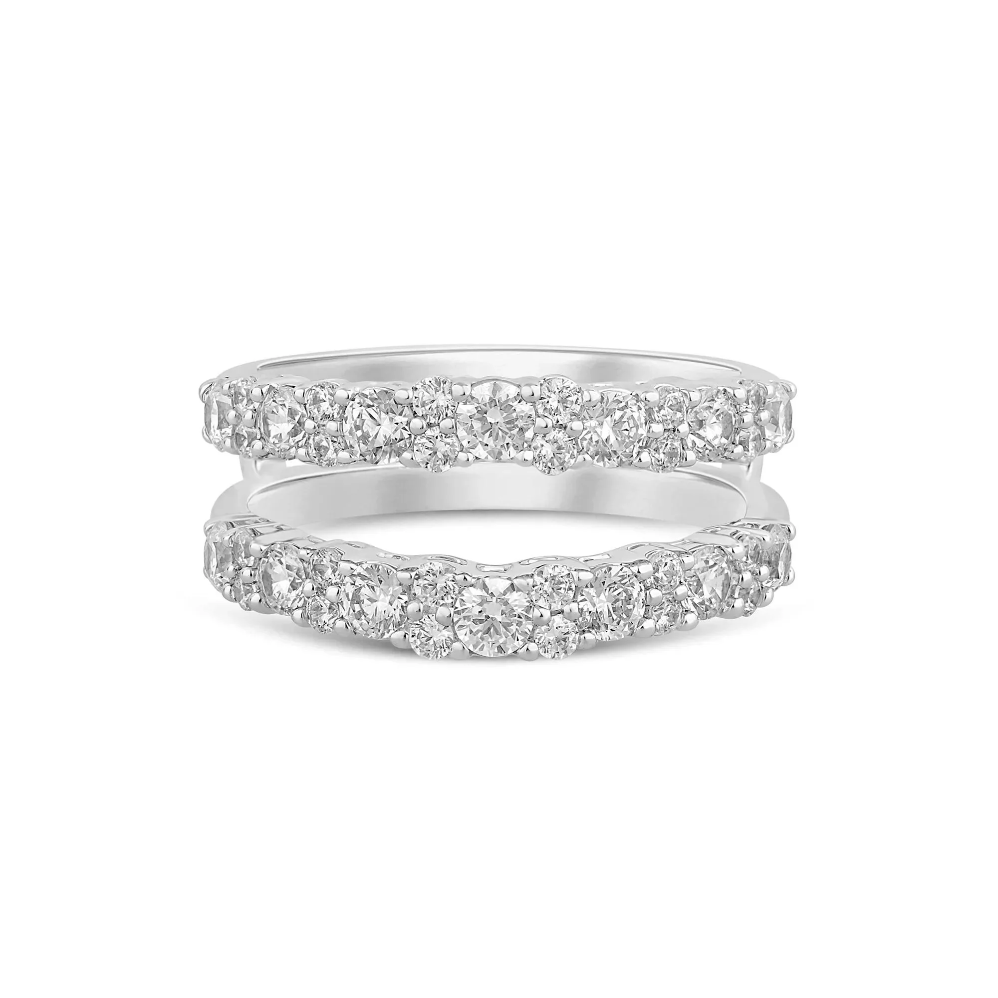 1 3/8 CT. Tw. Lab Grown Diamond Ring Enhancer 14K White Gold Size 9 6mm