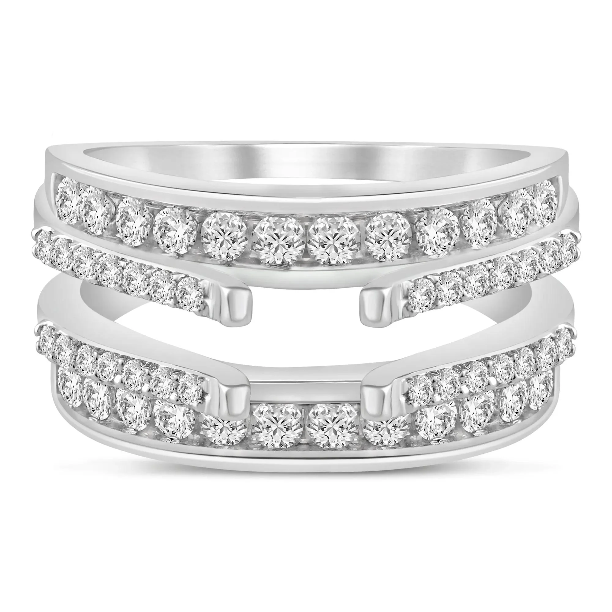 1 CT. Tw. Lab Grown Diamond Ring Enhancer 14K White Gold Size 8 5mm
