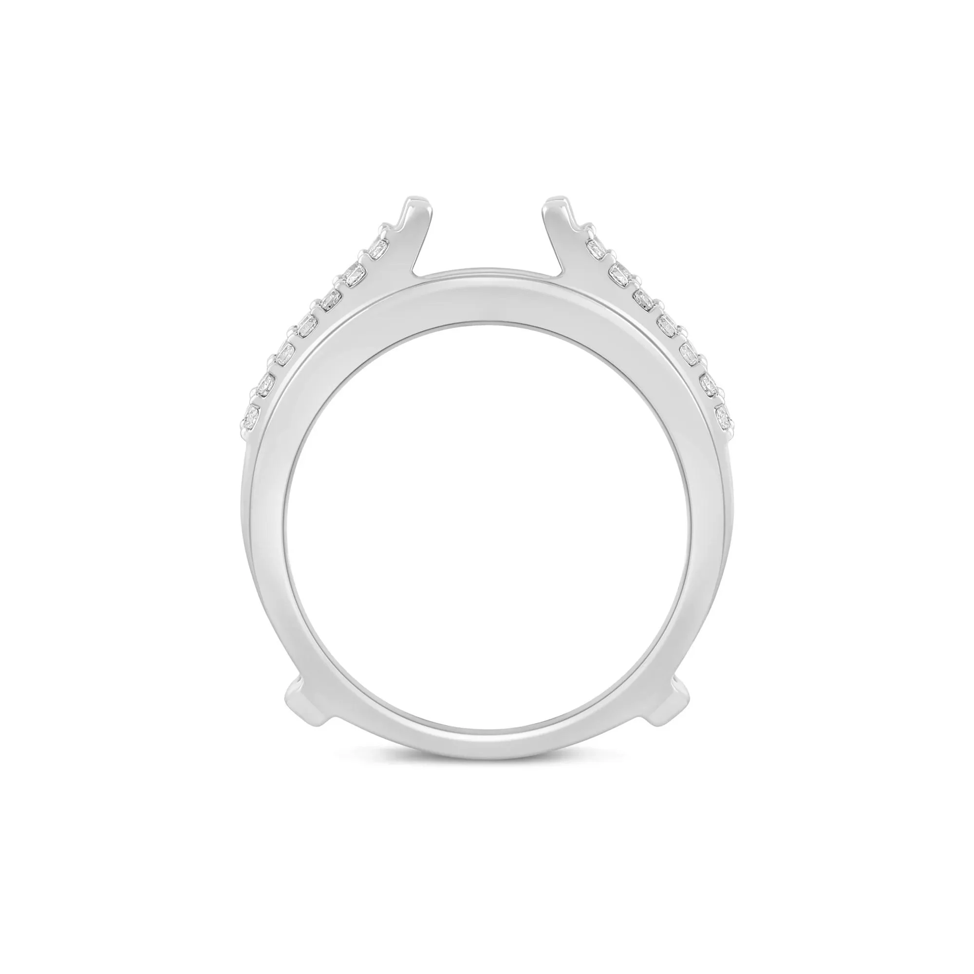 1 CT. Tw. Lab Grown Diamond Ring Enhancer 14K White Gold Size 9 5mm - Image 2