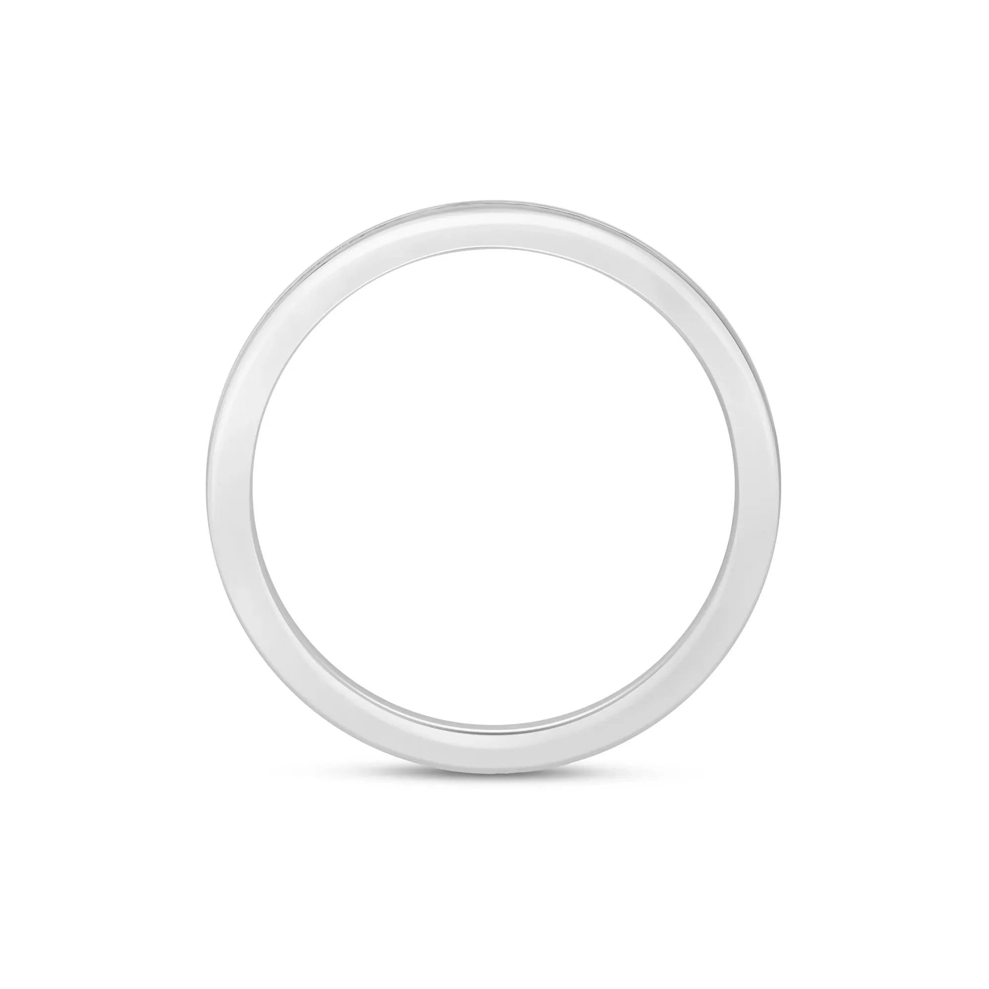 1/3 CT. Tw. Lab Grown Diamond Channel-Set Wedding Band Ring 14K White Gold Round Brilliant Cut Size 7 3mm - Image 2
