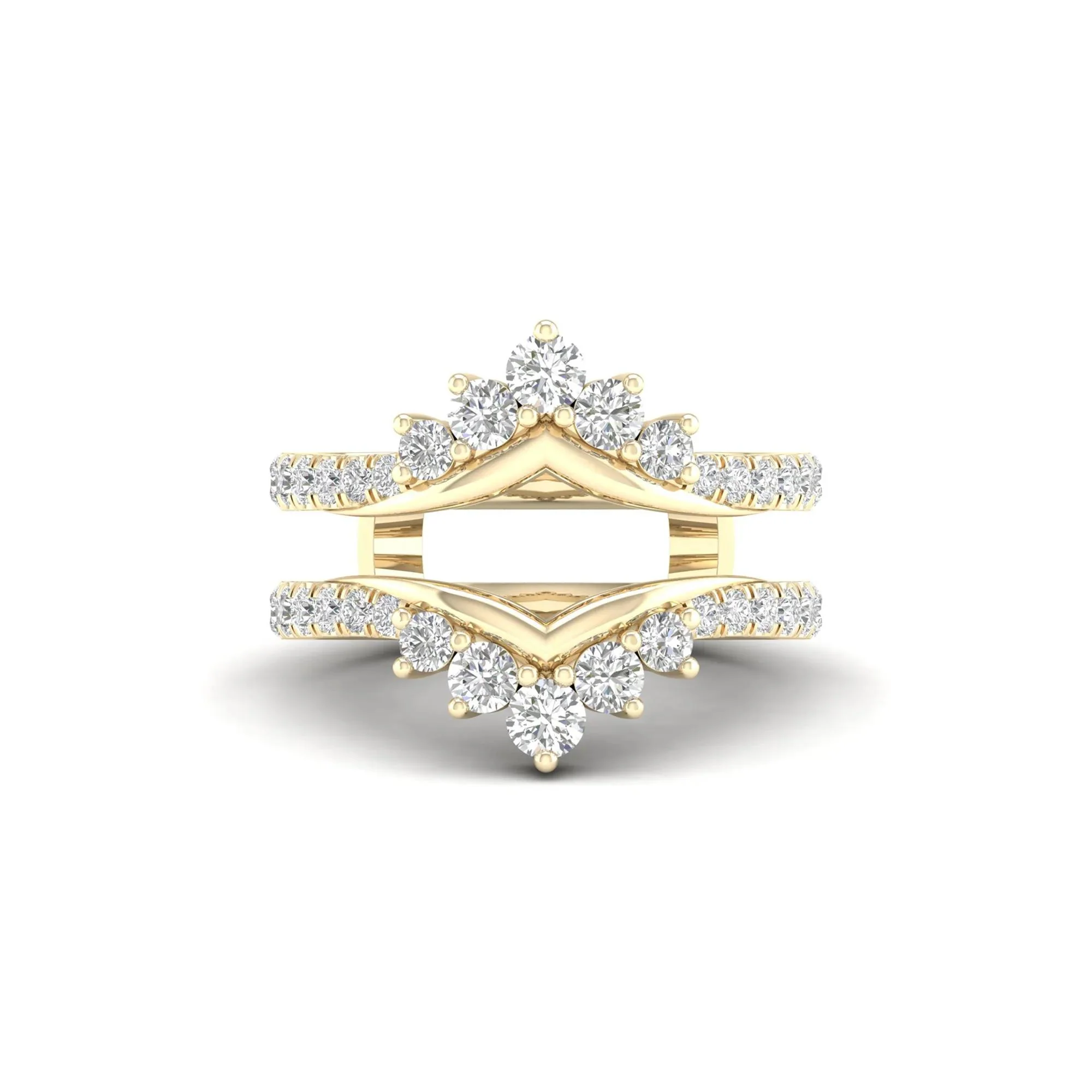 1 CT. Tw. Lab Grown Diamond Ring Enhancer 14K Yellow Gold Size 6