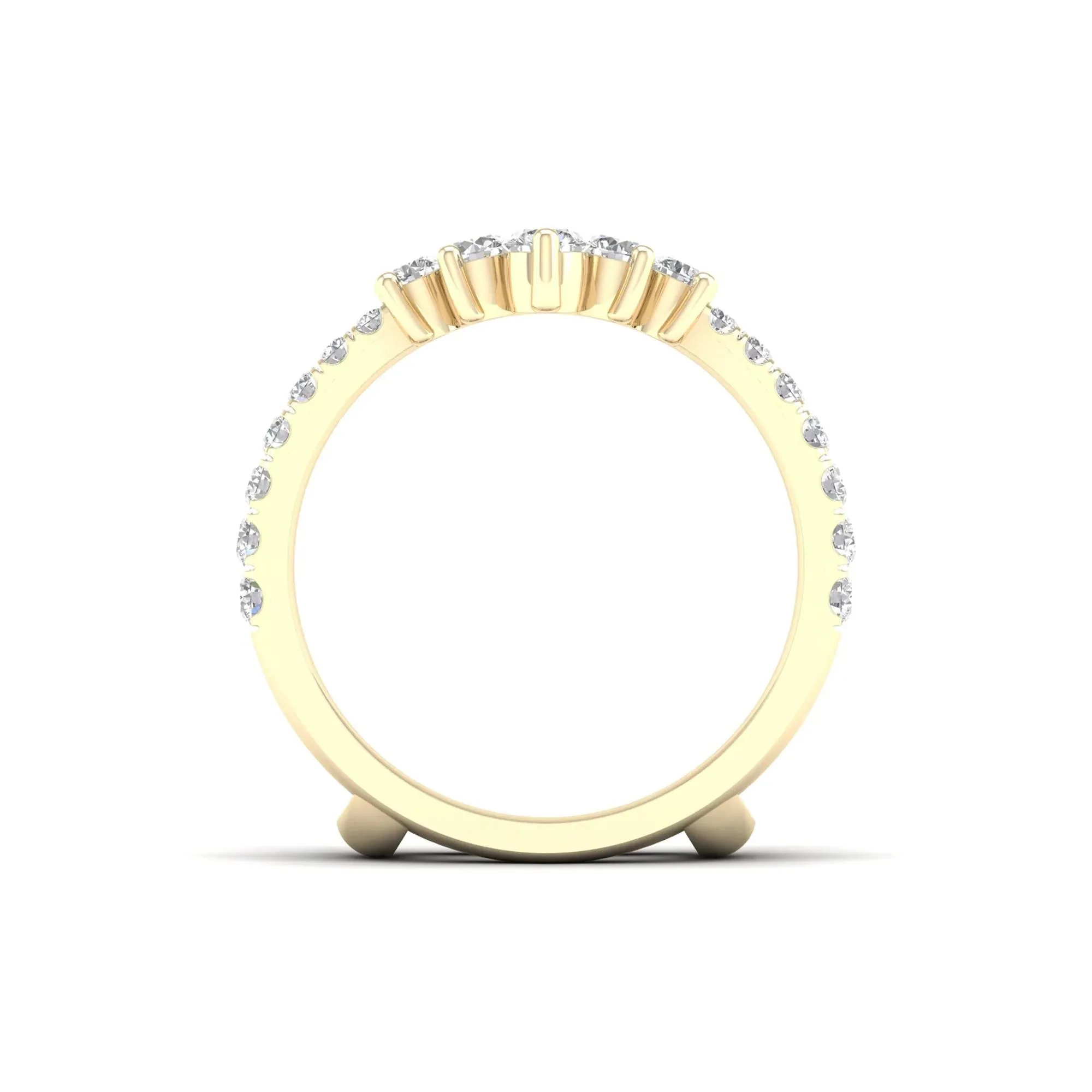1 CT. Tw. Lab Grown Diamond Ring Enhancer 14K Yellow Gold Size 7 - Image 2