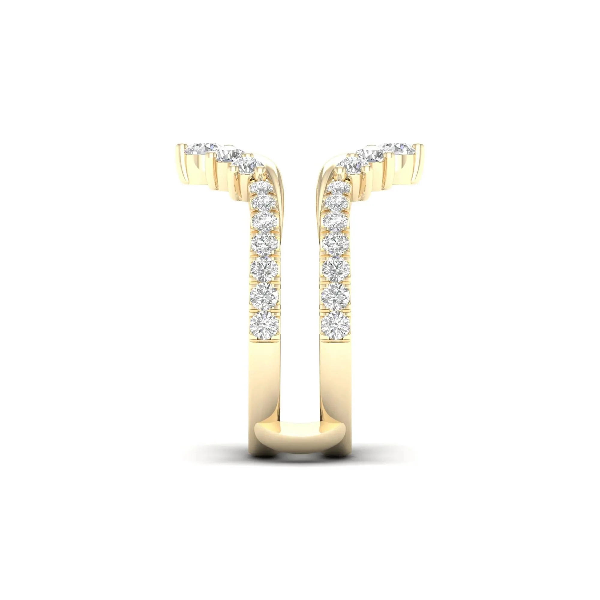 1 CT. Tw. Lab Grown Diamond Ring Enhancer 14K Yellow Gold Size 7 - Image 3