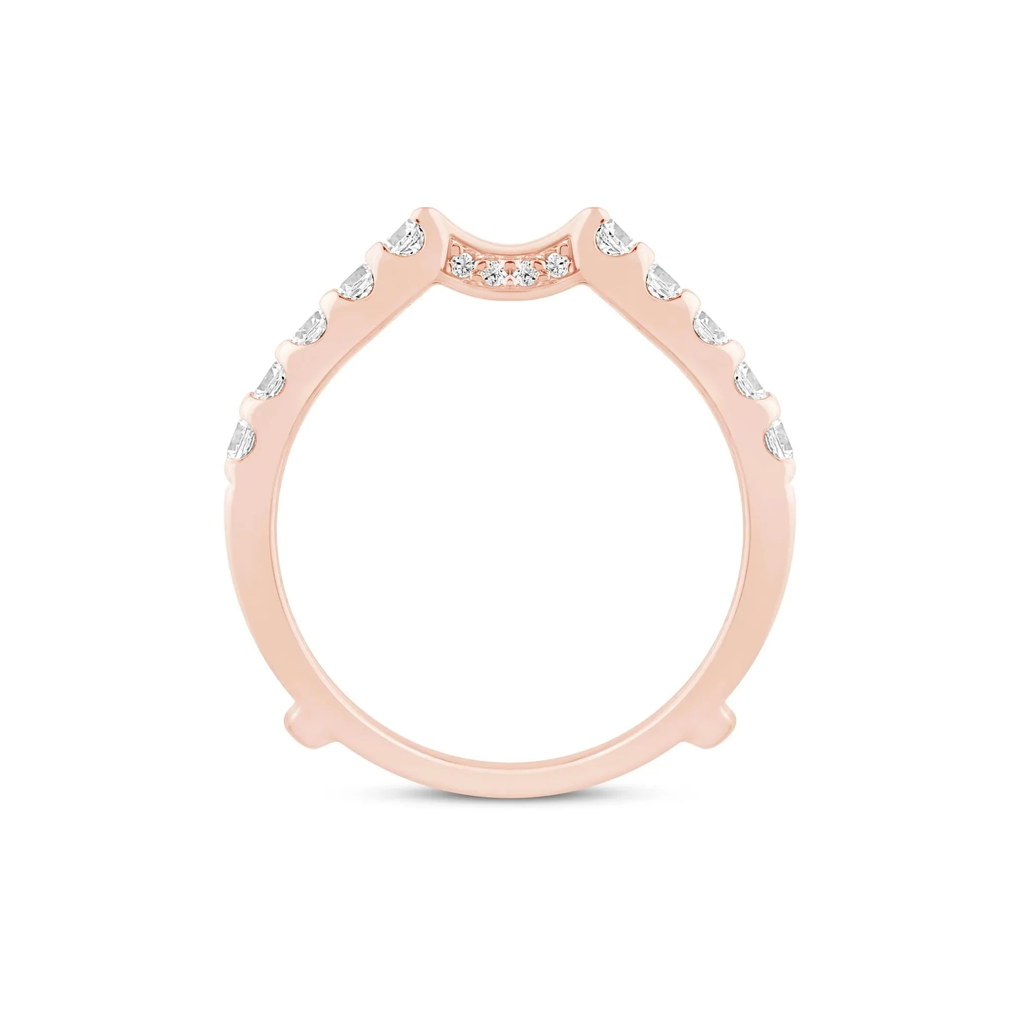 1 CT. Tw. Diamond Ring Insert 14K Rose Gold Round Brilliant Cut Size 5 5mm - Image 2