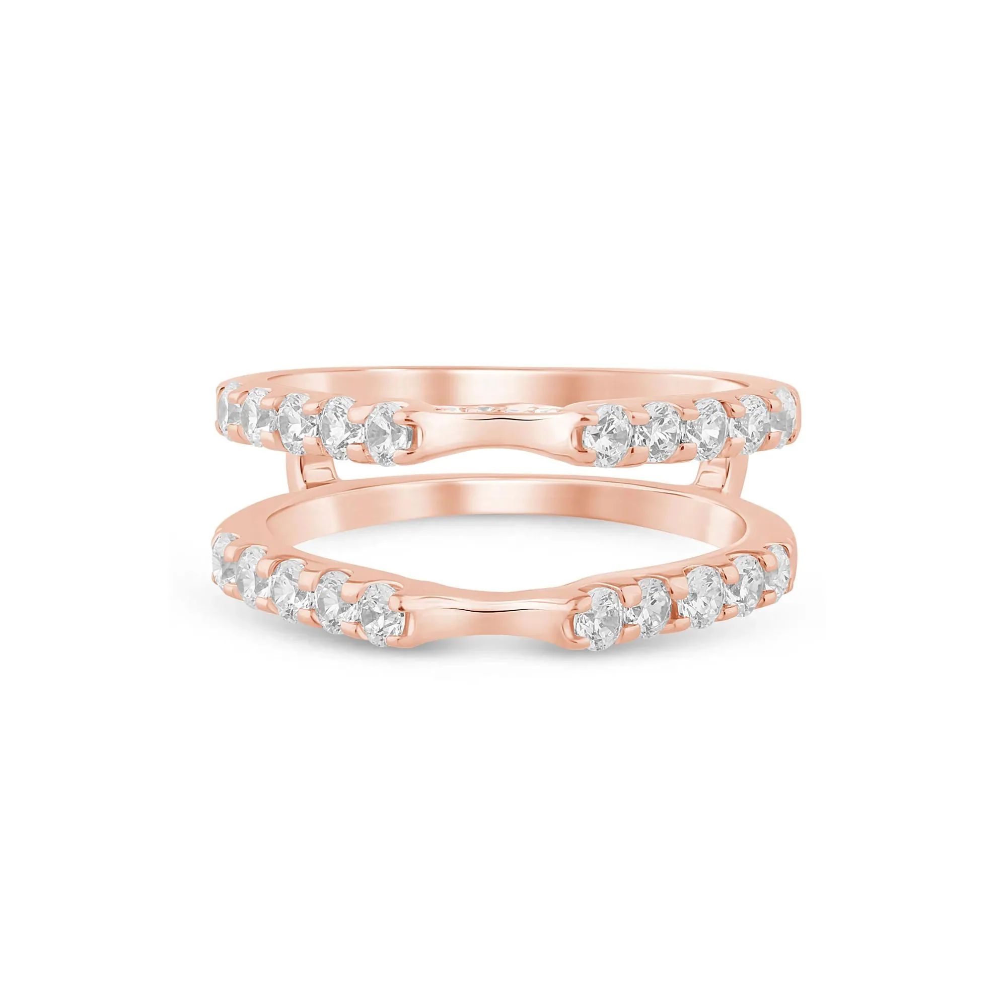 1 CT. Tw. Diamond Ring Insert 14K Rose Gold Round Brilliant Cut Size 7.5 5mm
