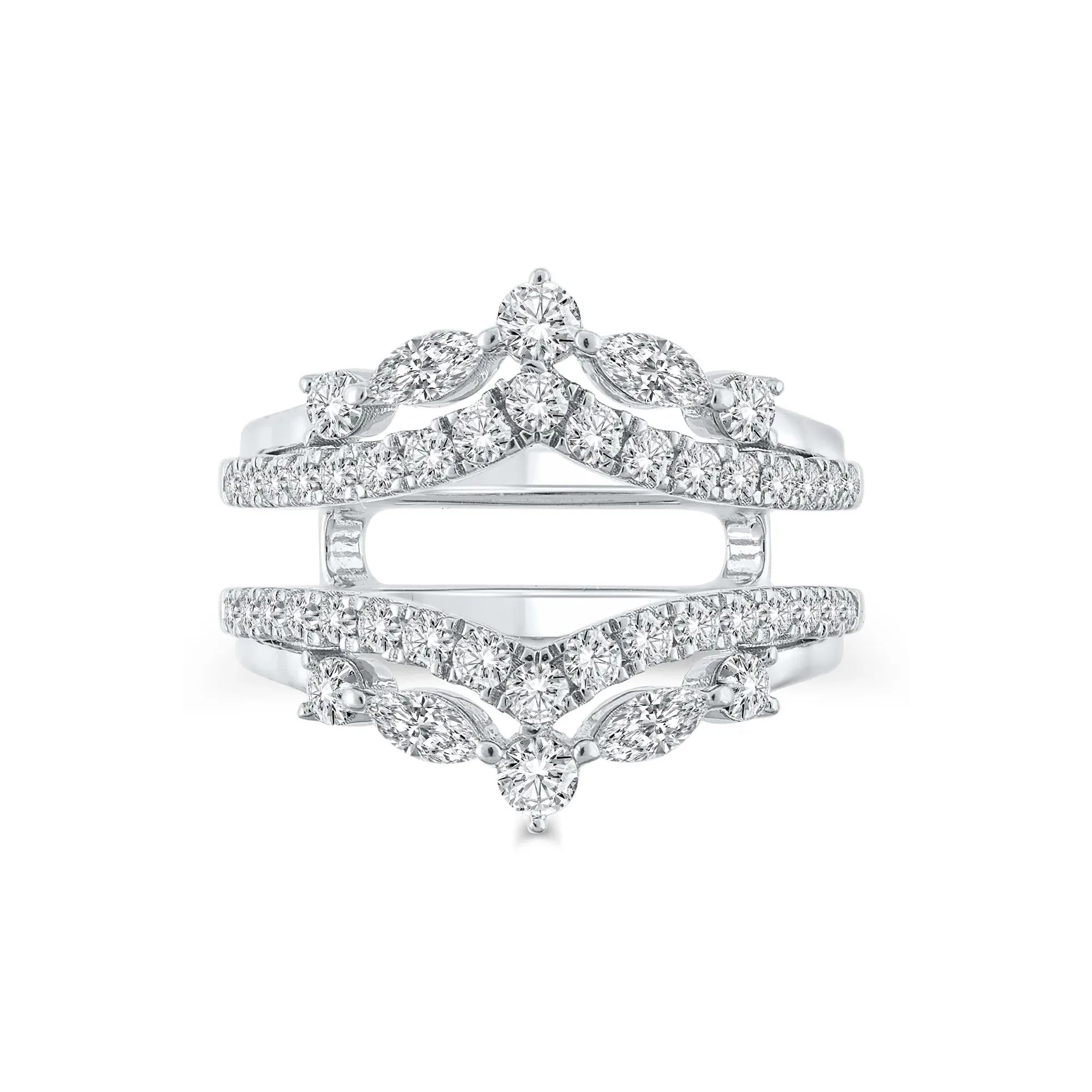 1/4 CT. Tw. Lab Grown Diamond Insert 14K White Gold (1-) Ring Round Brilliant Cut Size 8.5