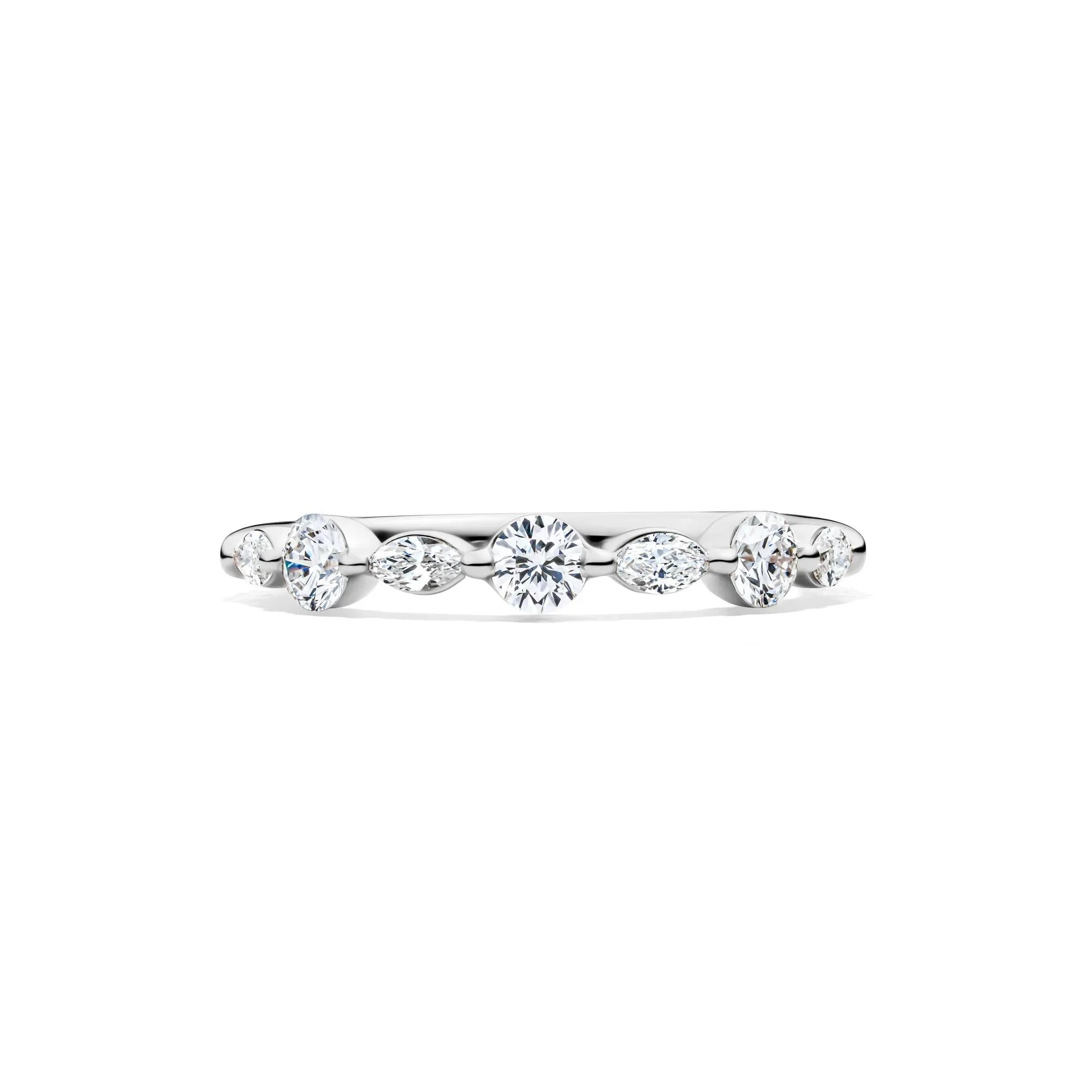 5/8 CT. Tw. Lab Grown Diamond Wedding Band Ring Round Brilliant Cut White Size 8 2mm