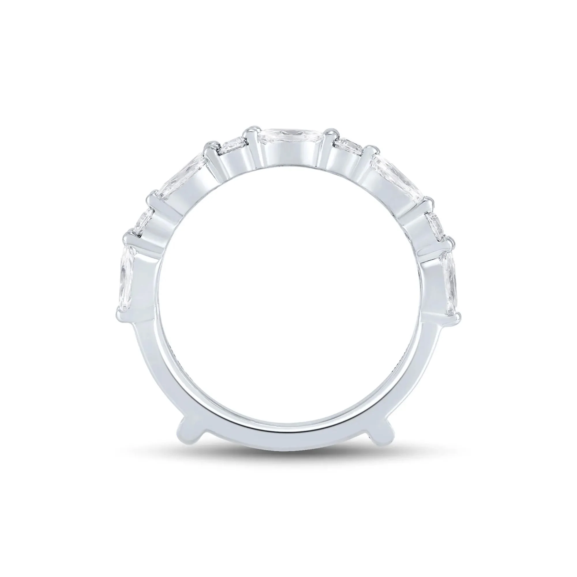 1/4 CT. Tw. Lab Grown Diamond Insert 14K White Gold (1-) Ring Round Brilliant Cut Size 8 1mm - Image 2