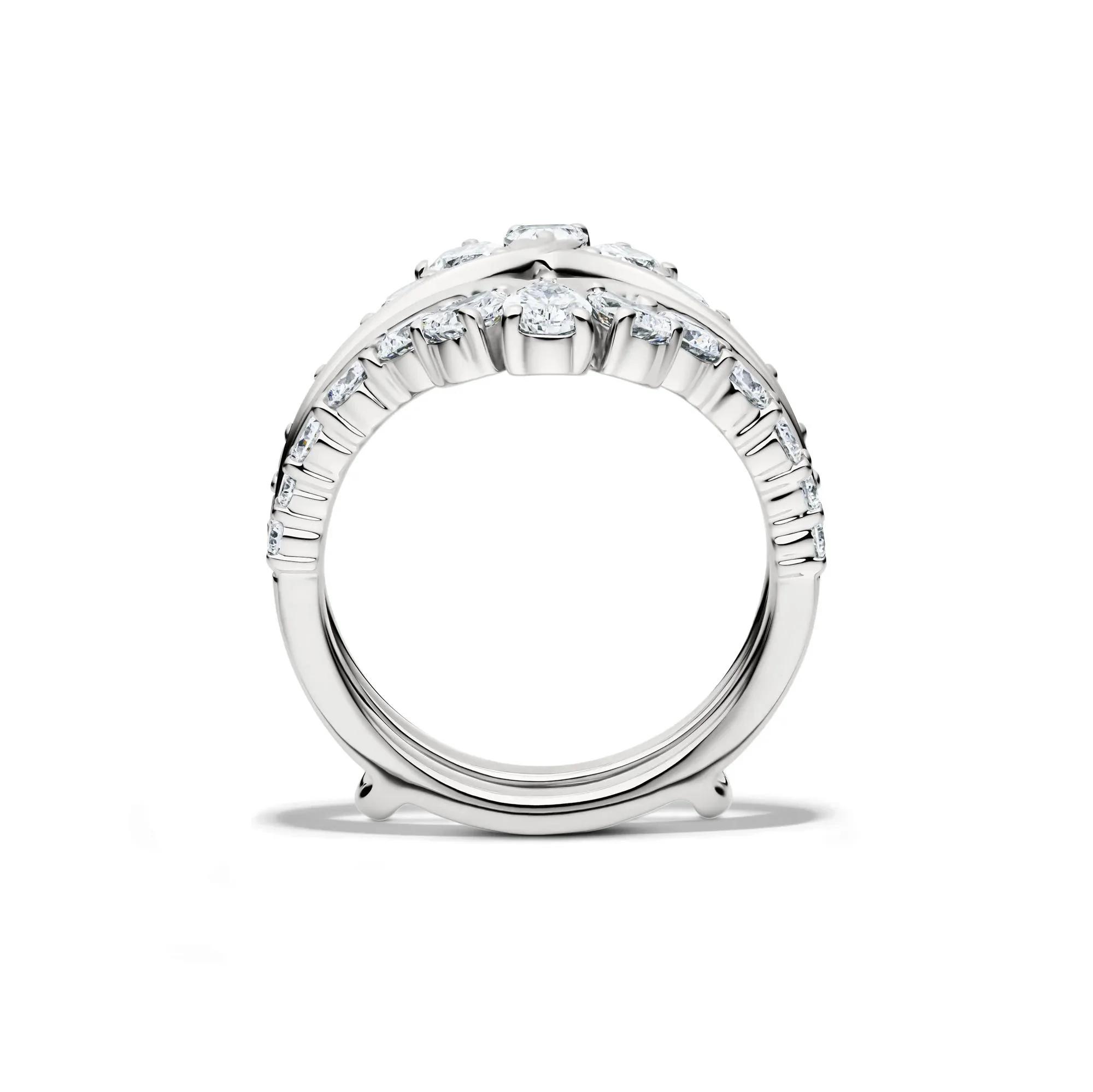 2 CT. Tw. Lab Grown Diamond Insert 14K White Gold Ring Round Brilliant Cut Size 6 1mm - Image 2