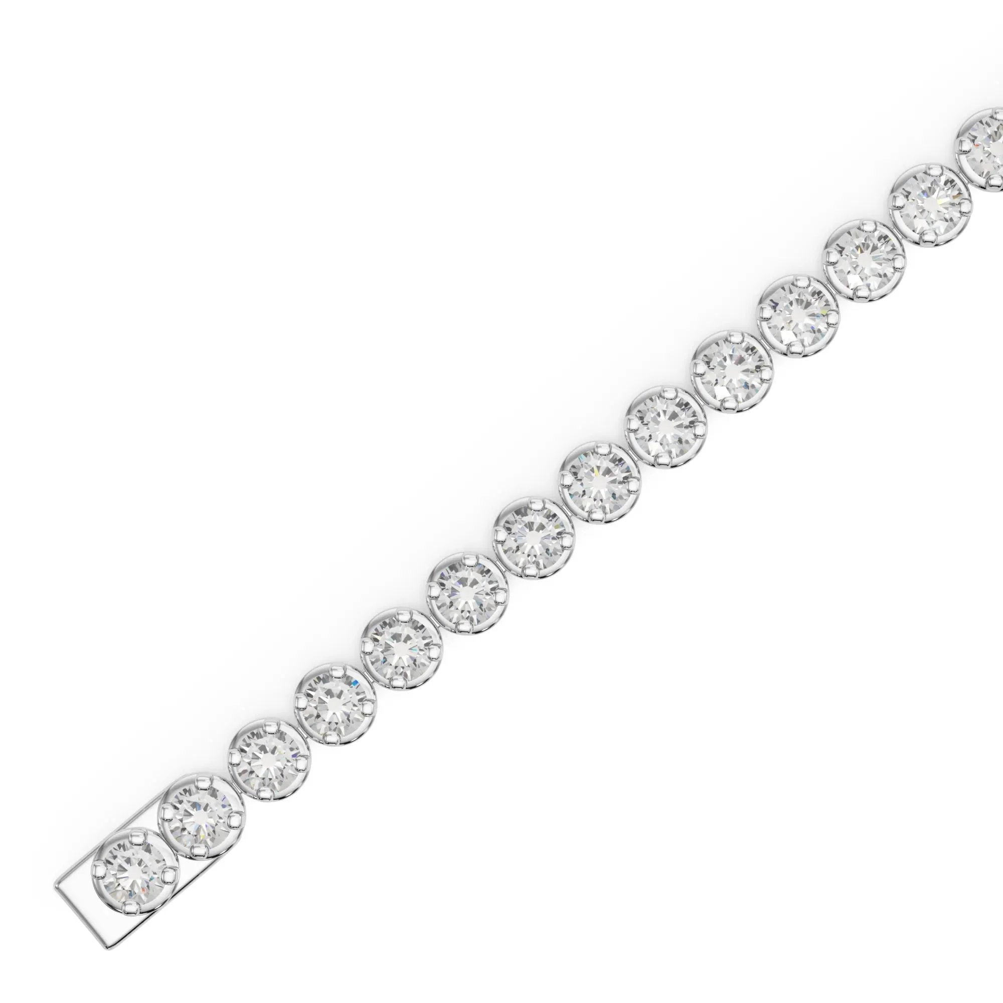 8 7/8 CT. Tw. Lab Grown Diamond Tennis Bracelet 14K White Gold Size 2.00mm - Image 3