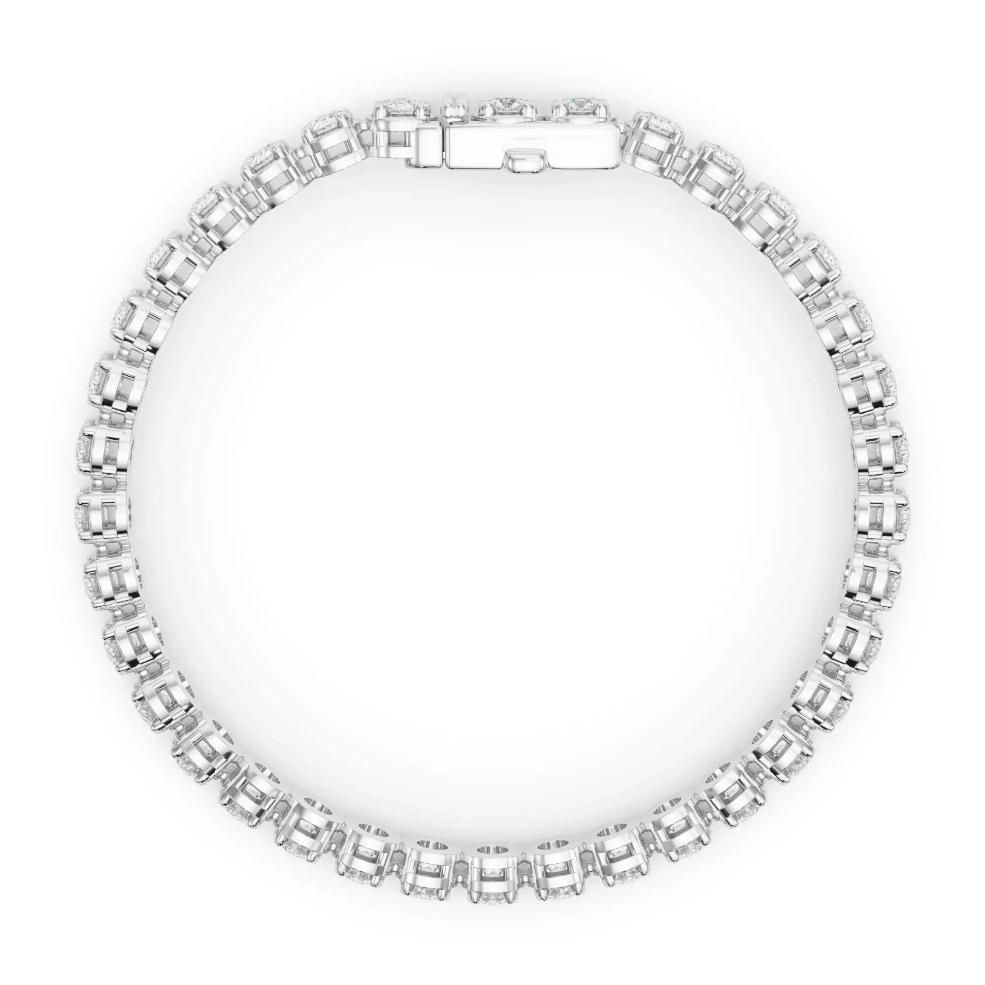 9 3/4 CT. Tw. Lab Grown Diamond Tennis Bracelet 14K White Gold Size 2.00mm - Image 2
