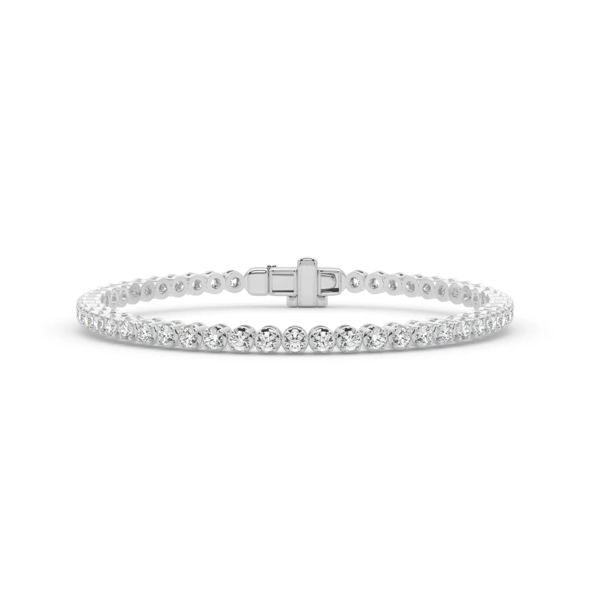 4 CT. Tw. Lab Grown Diamond Tennis Bracelet 14K White Gold Size 2.00mm