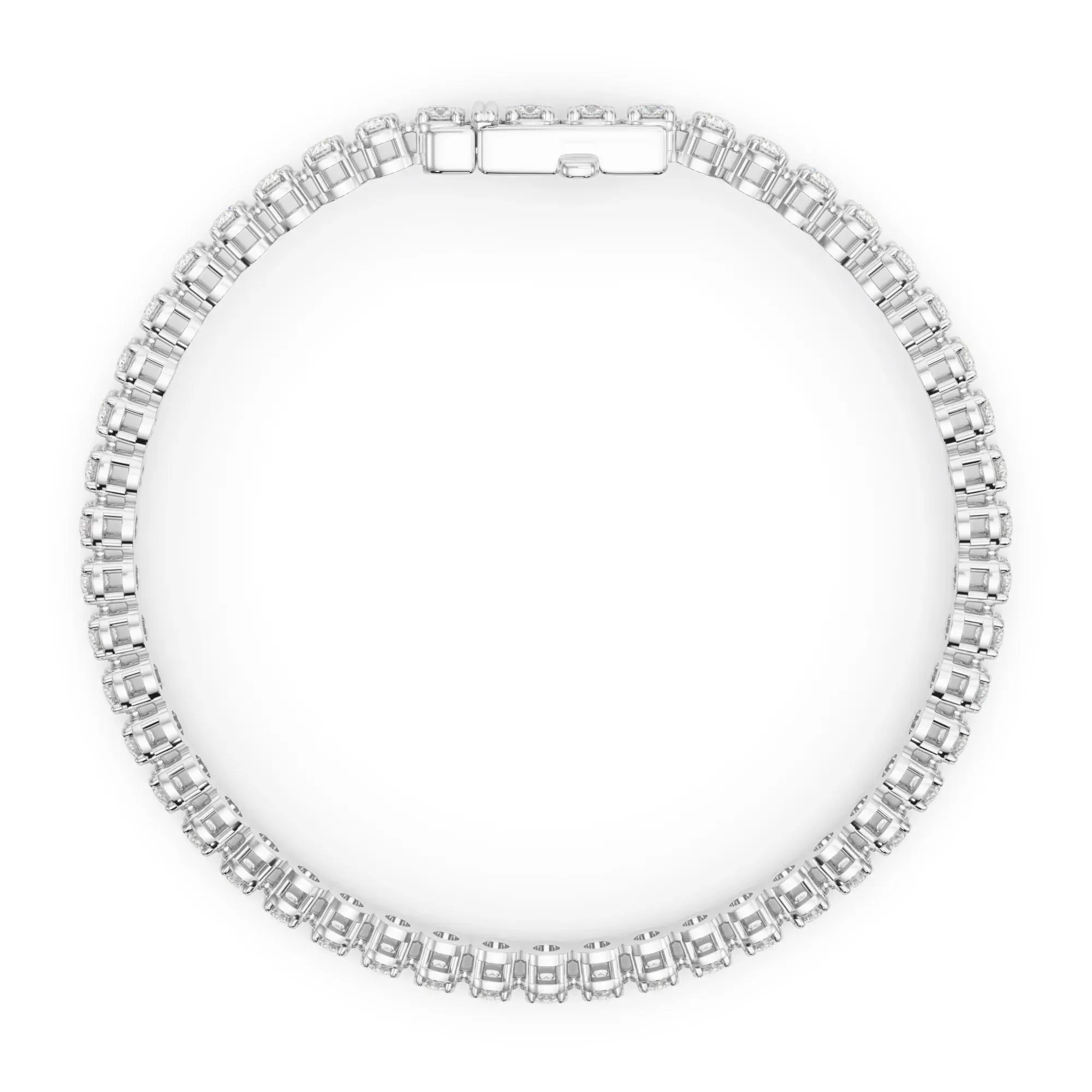 4 3/4 CT. Tw. Lab Grown Diamond Tennis Bracelet 14K White Gold Size 2.00mm - Image 2