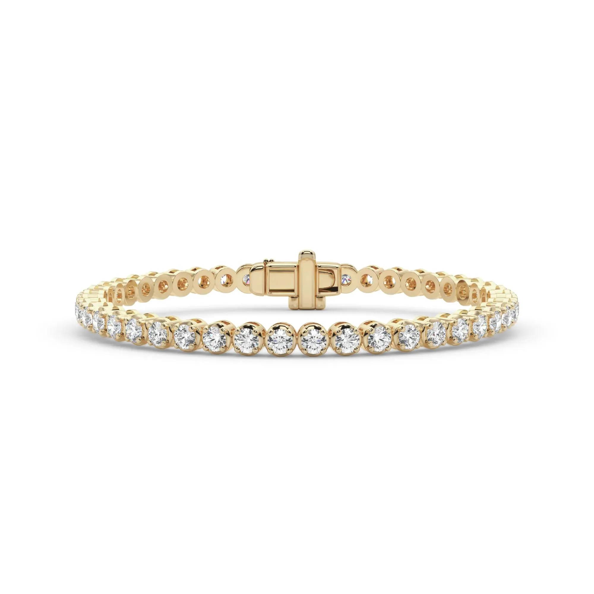 5 1/3 CT. Tw. Lab Grown Diamond Tennis Bracelet 14K Yellow Gold Size 2.00mm