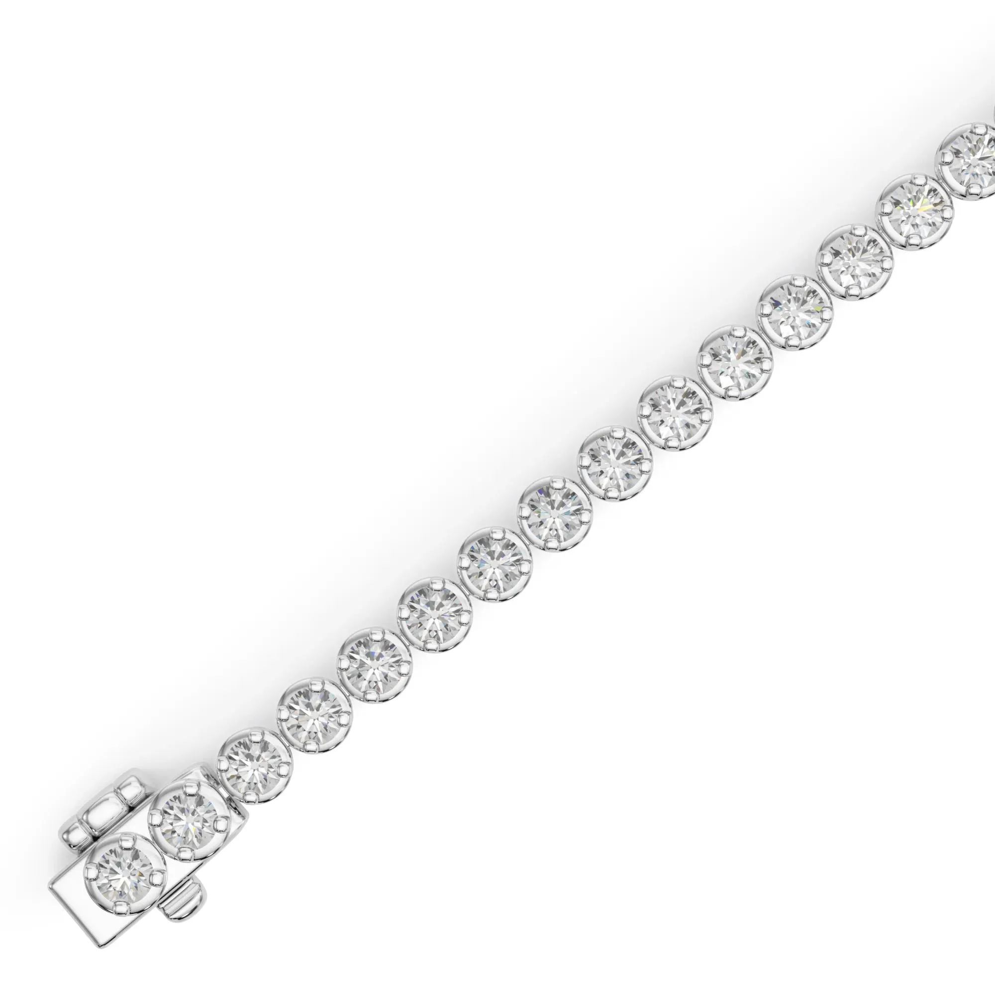 8 5/8 CT. Tw. Lab Grown Diamond Tennis Bracelet 14K White Gold Size 2.00mm - Image 3