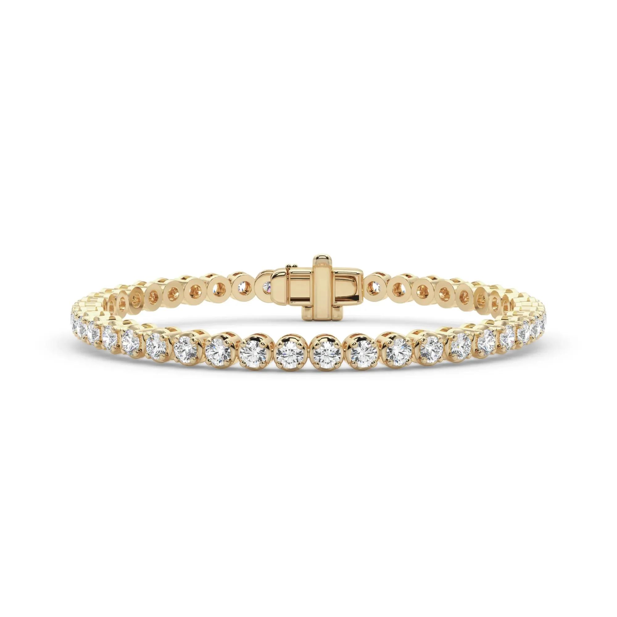 7 5/8 CT. Tw. Lab Grown Diamond Tennis Bracelet 14K Yellow Gold Size 2.00mm