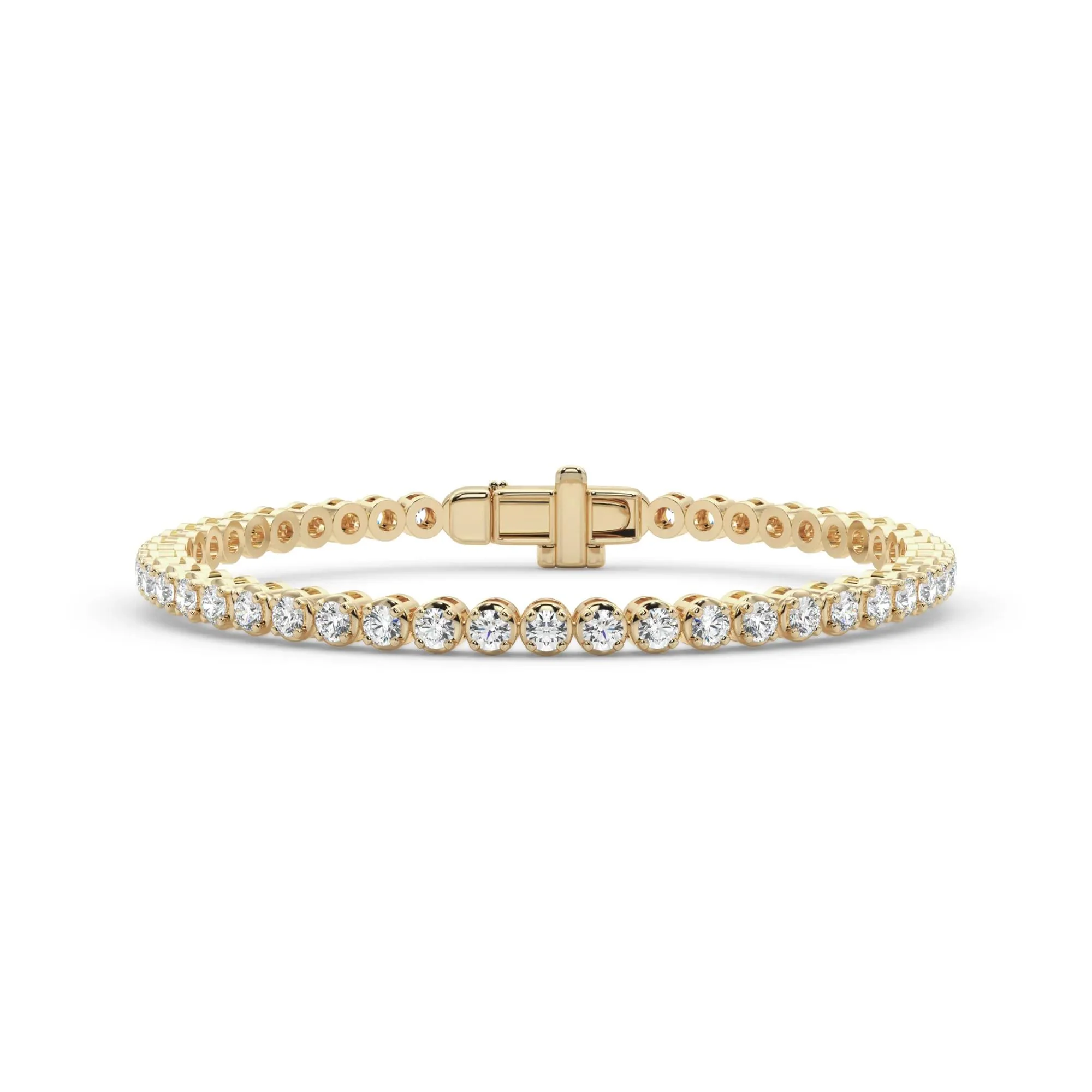 5 1/3 CT. Tw. Lab Grown Diamond Tennis Bracelet 14K Yellow Gold Size 2.00mm