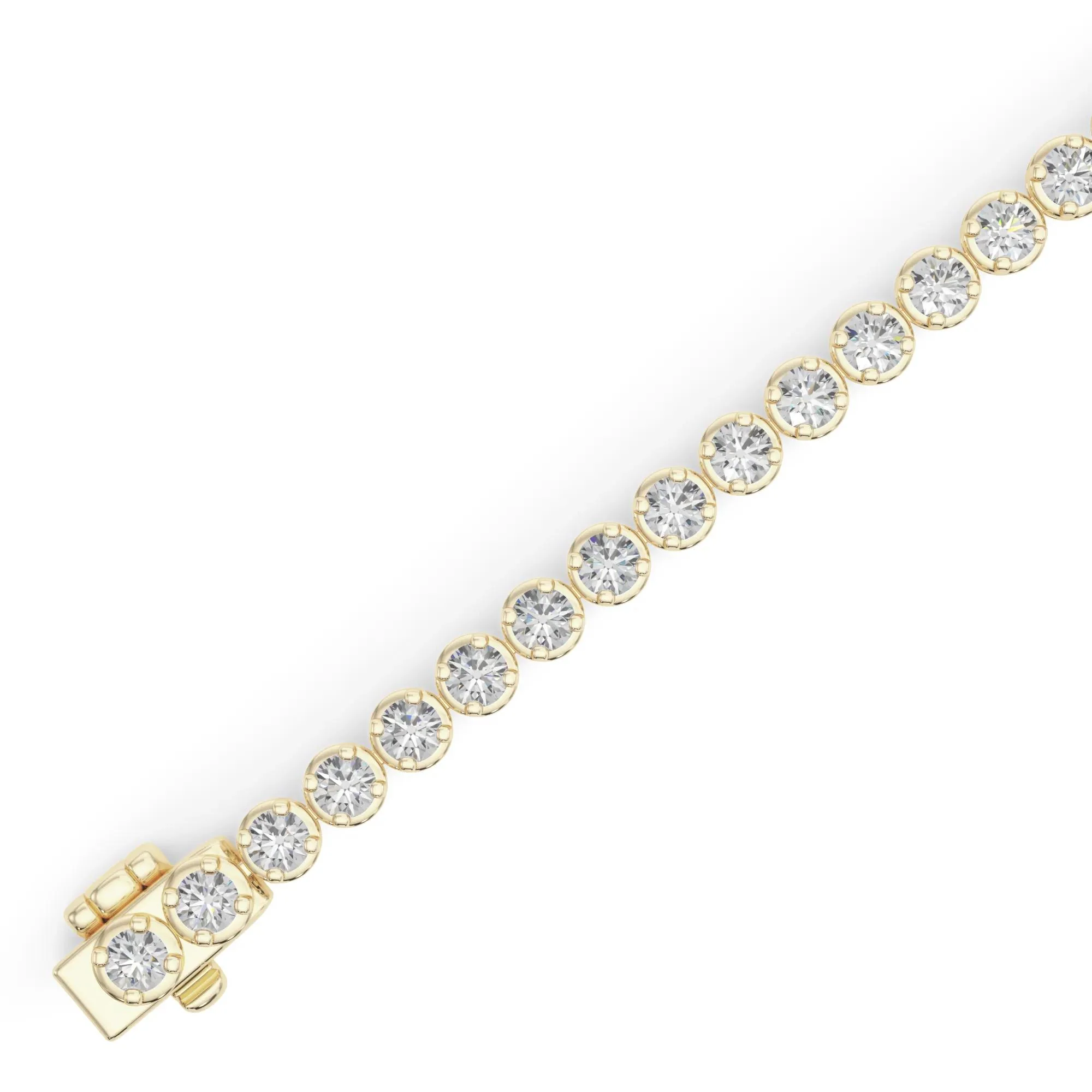 8 5/8 CT. Tw. Lab Grown Diamond Tennis Bracelet 14K Yellow Gold Size 2.00mm - Image 3
