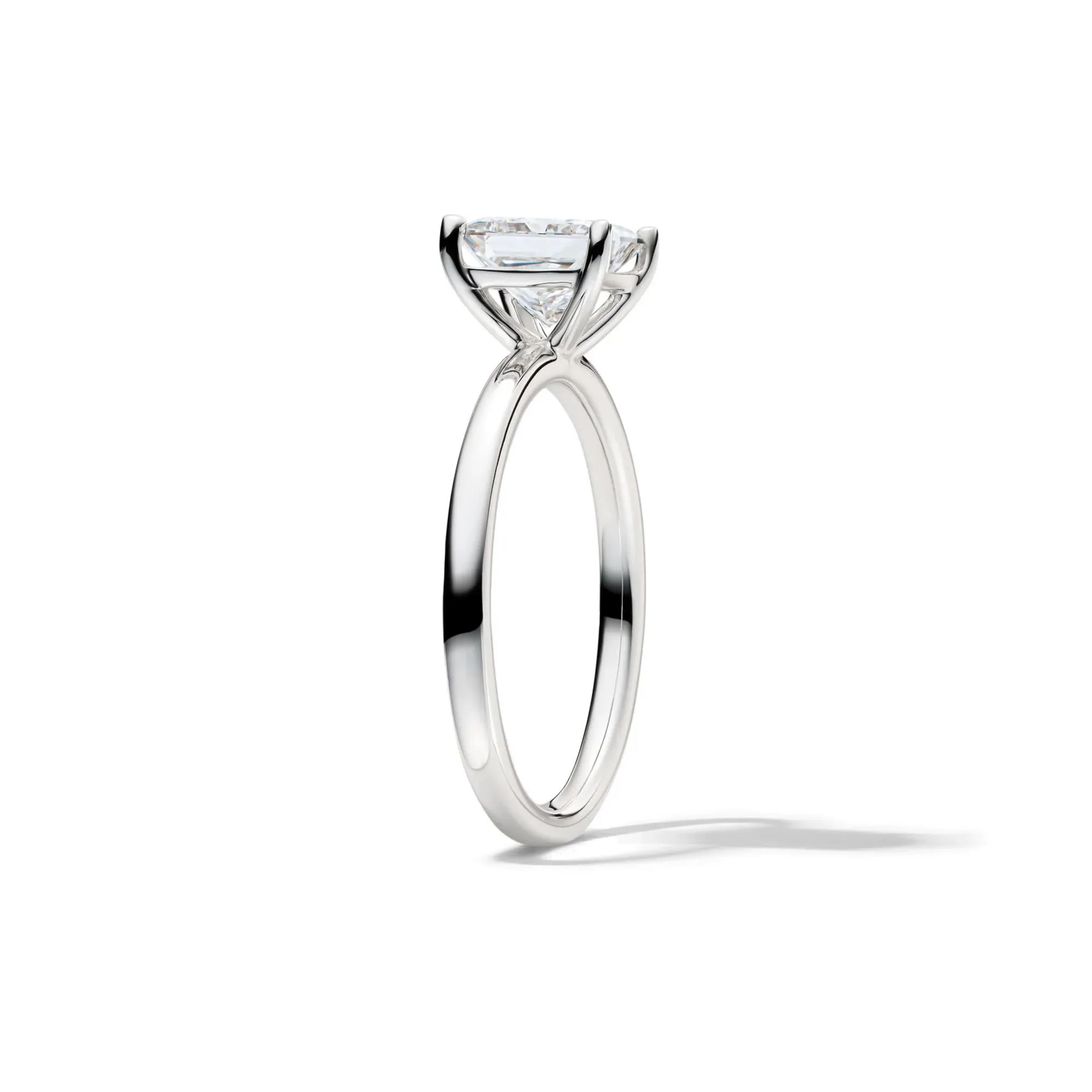 Lab Grown Diamond Princess-Cut Solitaire Engagement Ring 14K White Gold (1/2 CT.) Size 4 2mm - Image 3